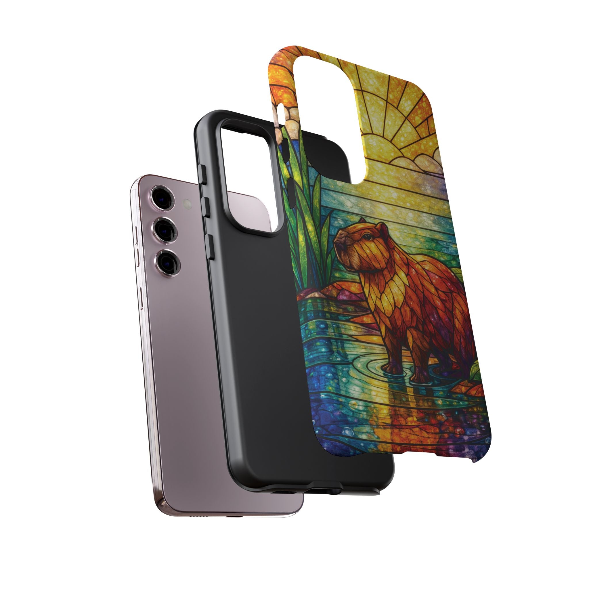 Capybara Stained Glass Galaxy Phone Case — "Tough Cases"