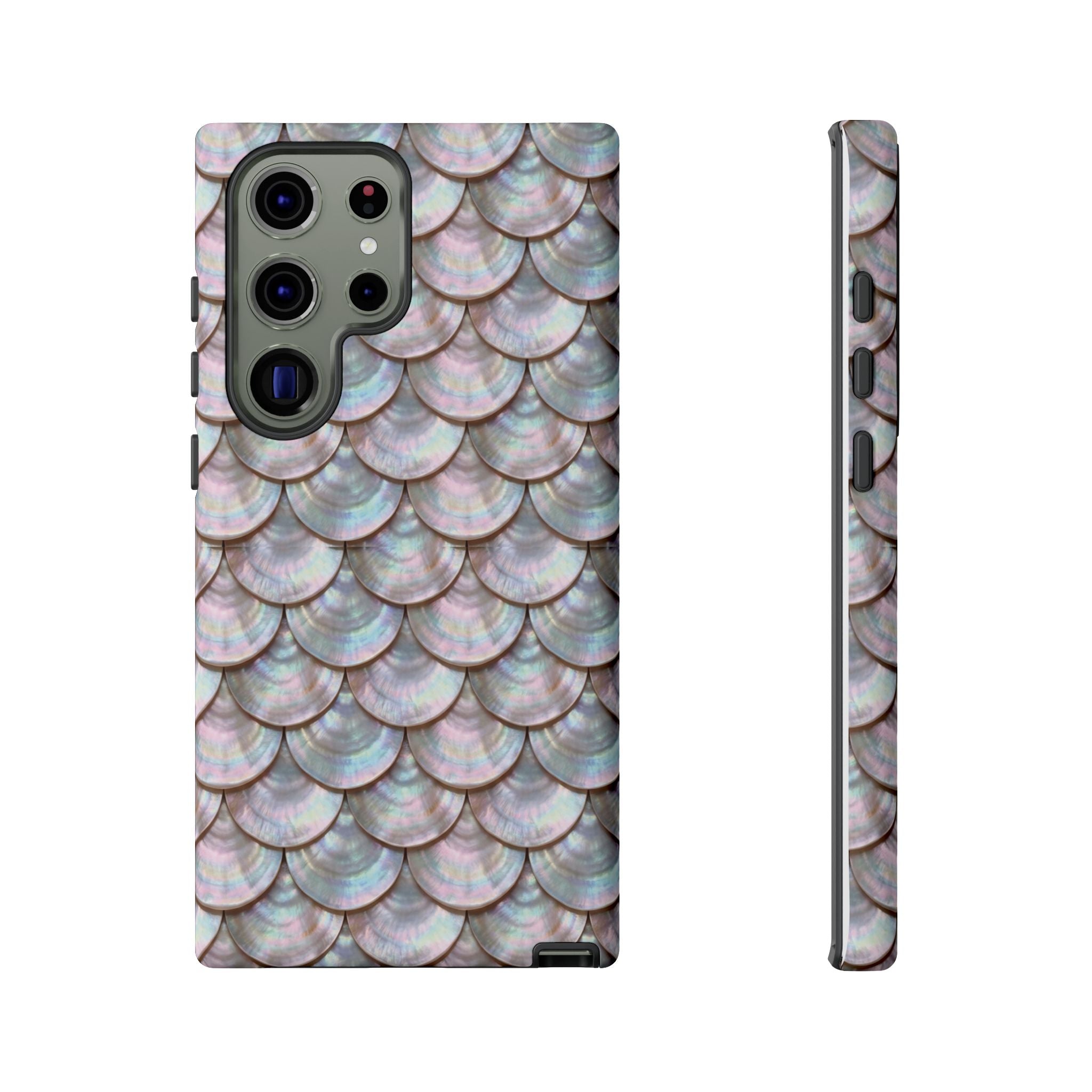 Mother of Pearl Scallop Scale Phone Case — Luxury Galaxy iPhone & Pixel