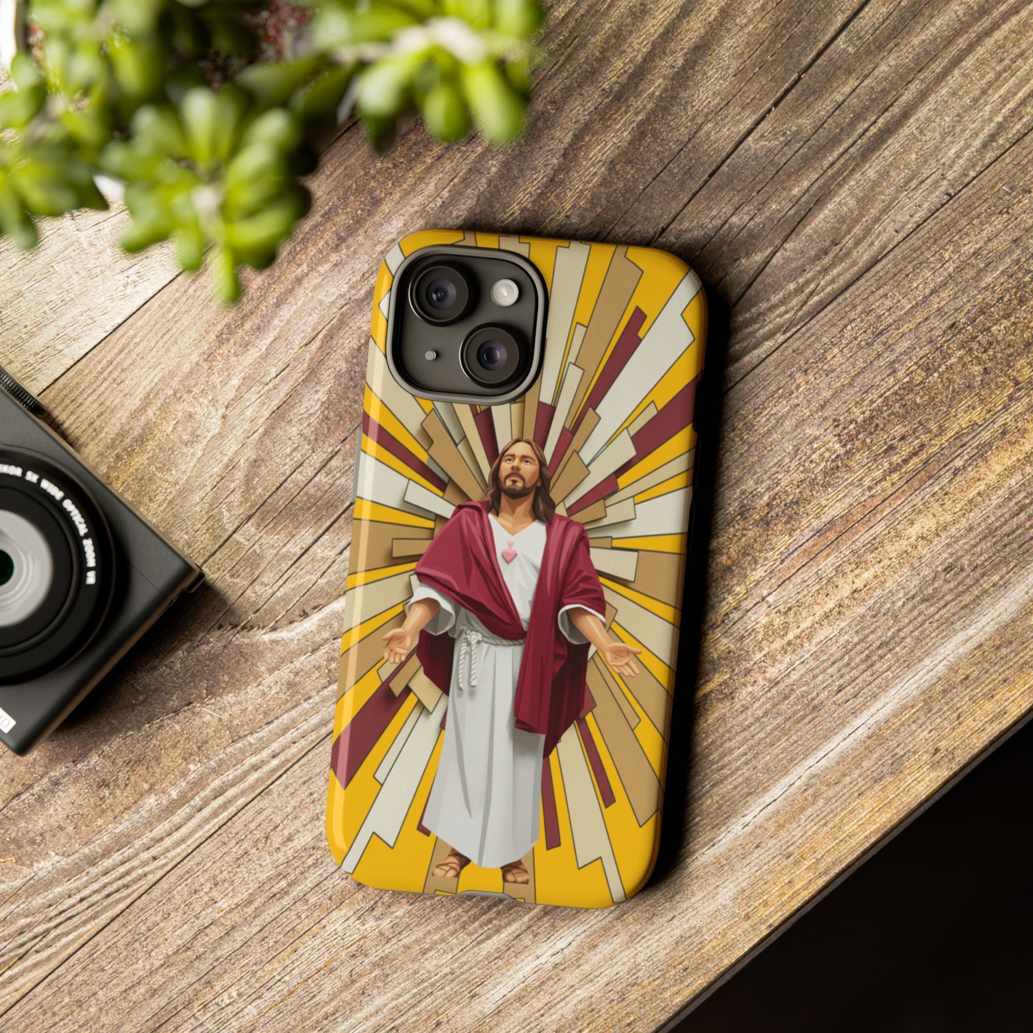 Radiant Jesus Art Phone Case | Christian Faith Inspirational Protective Cover