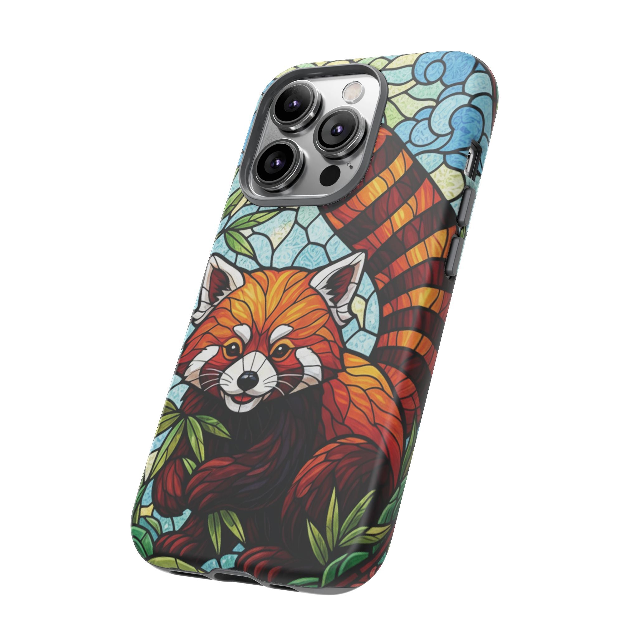 Red Panda Stained Glass Phone Case | Samsung iPhone Pixel