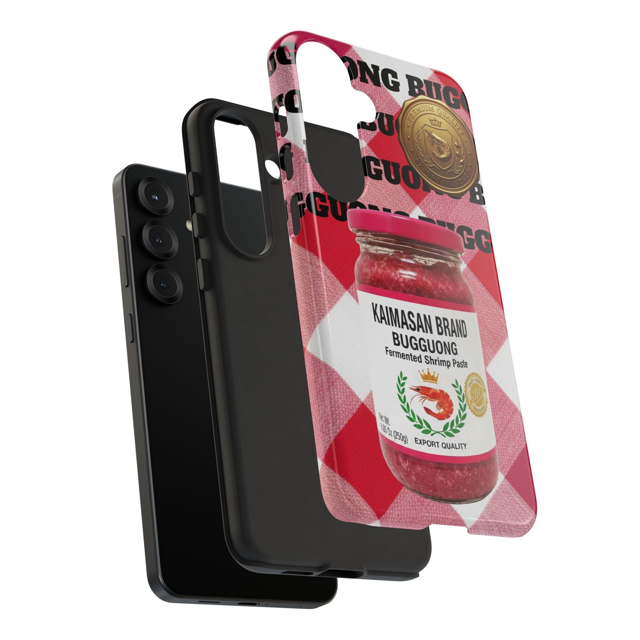 Red Gingham Phone Case Filipino Food Lover Gingham Pattern Phone Accessory Foodie Philippine Cuisine Lover Gift for Foodies