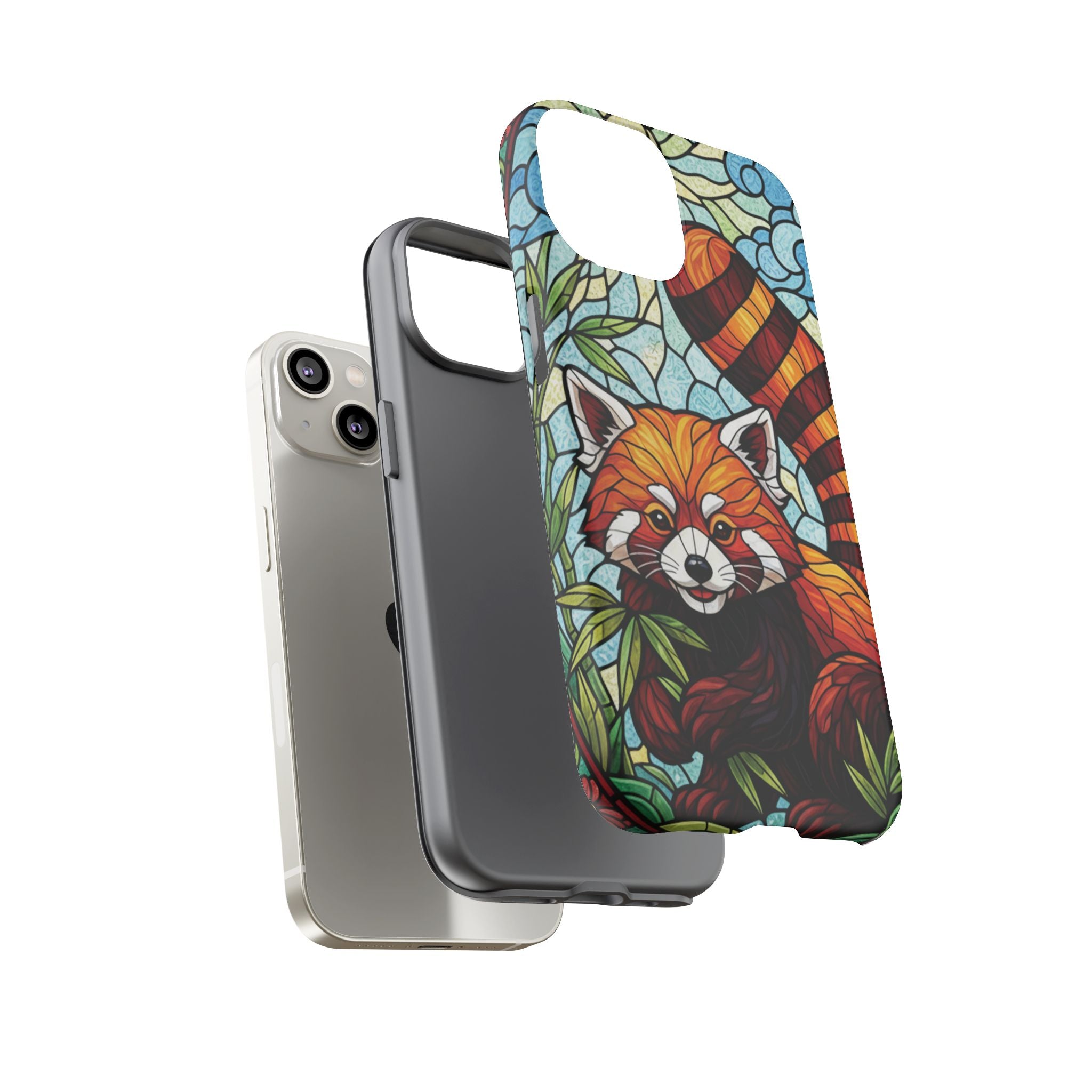 Red Panda Stained Glass Phone Case | Samsung iPhone Pixel