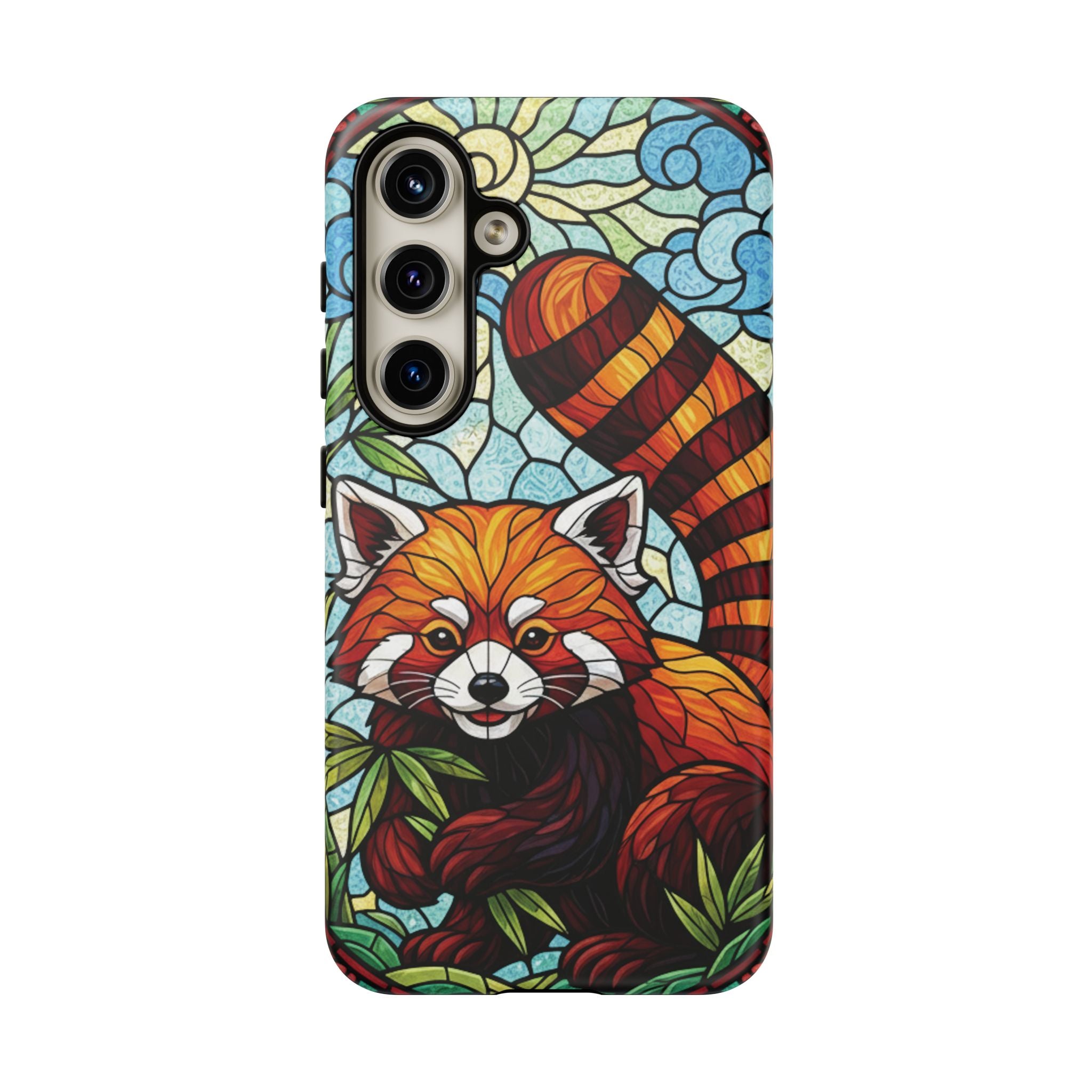 Red Panda Stained Glass Phone Case | Samsung iPhone Pixel
