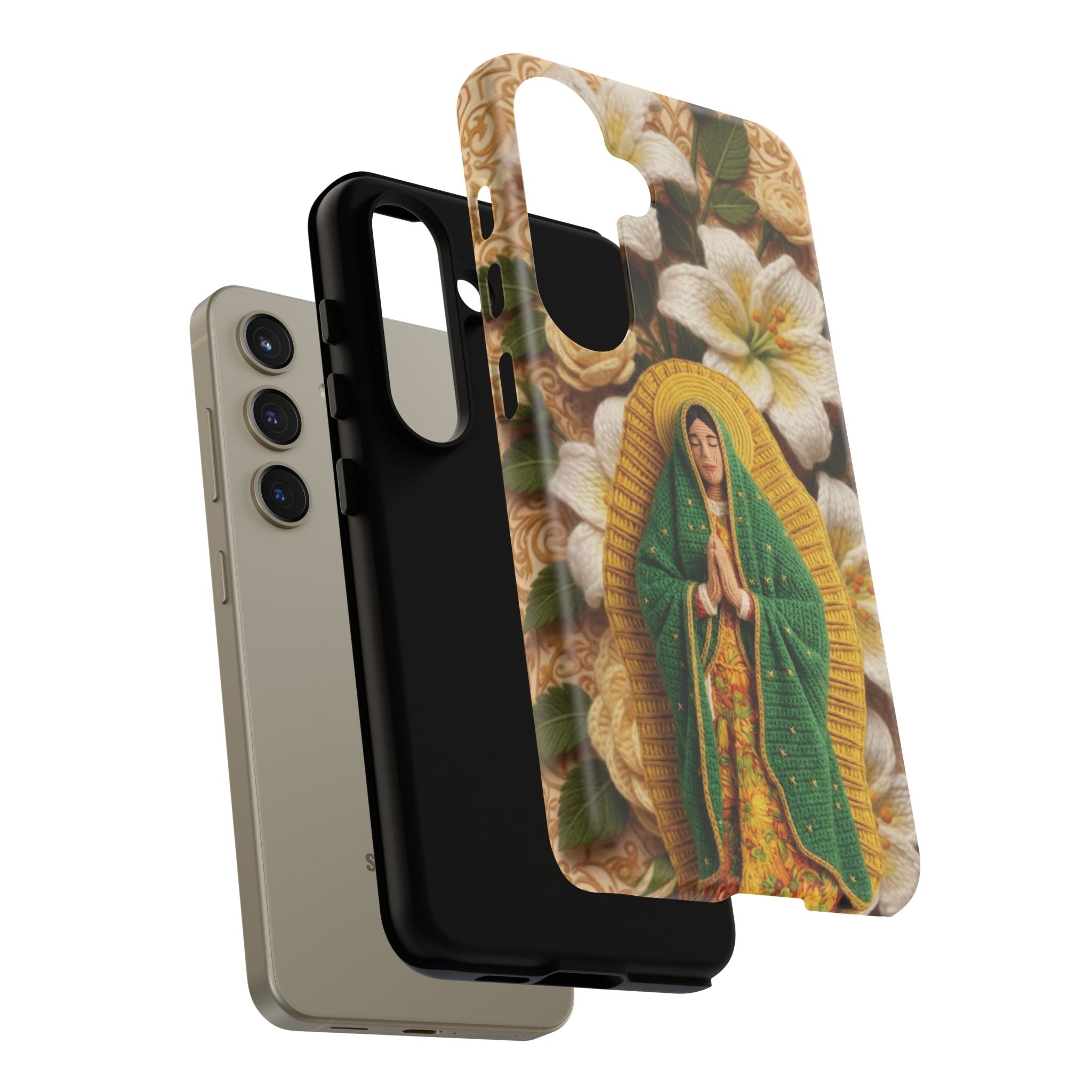 Sacred Our Lady of Guadalupe Virgin Mary Devotional Phone Case iPhone Samsung Galaxy Google Pixel Religious Textured Art Cover Gift