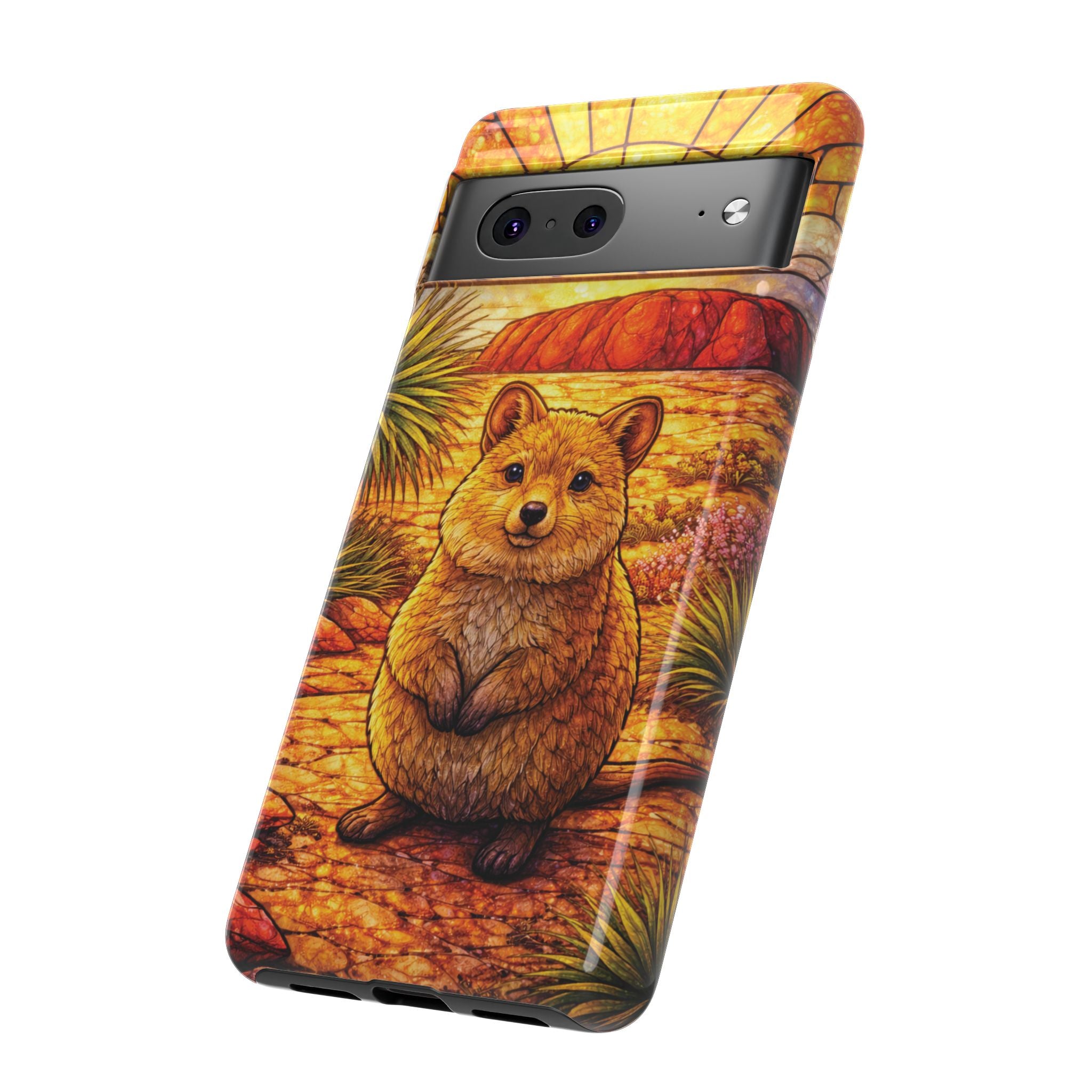 Quokka Stained-Glass Phone Case — Galaxy, iPhone & Pixel