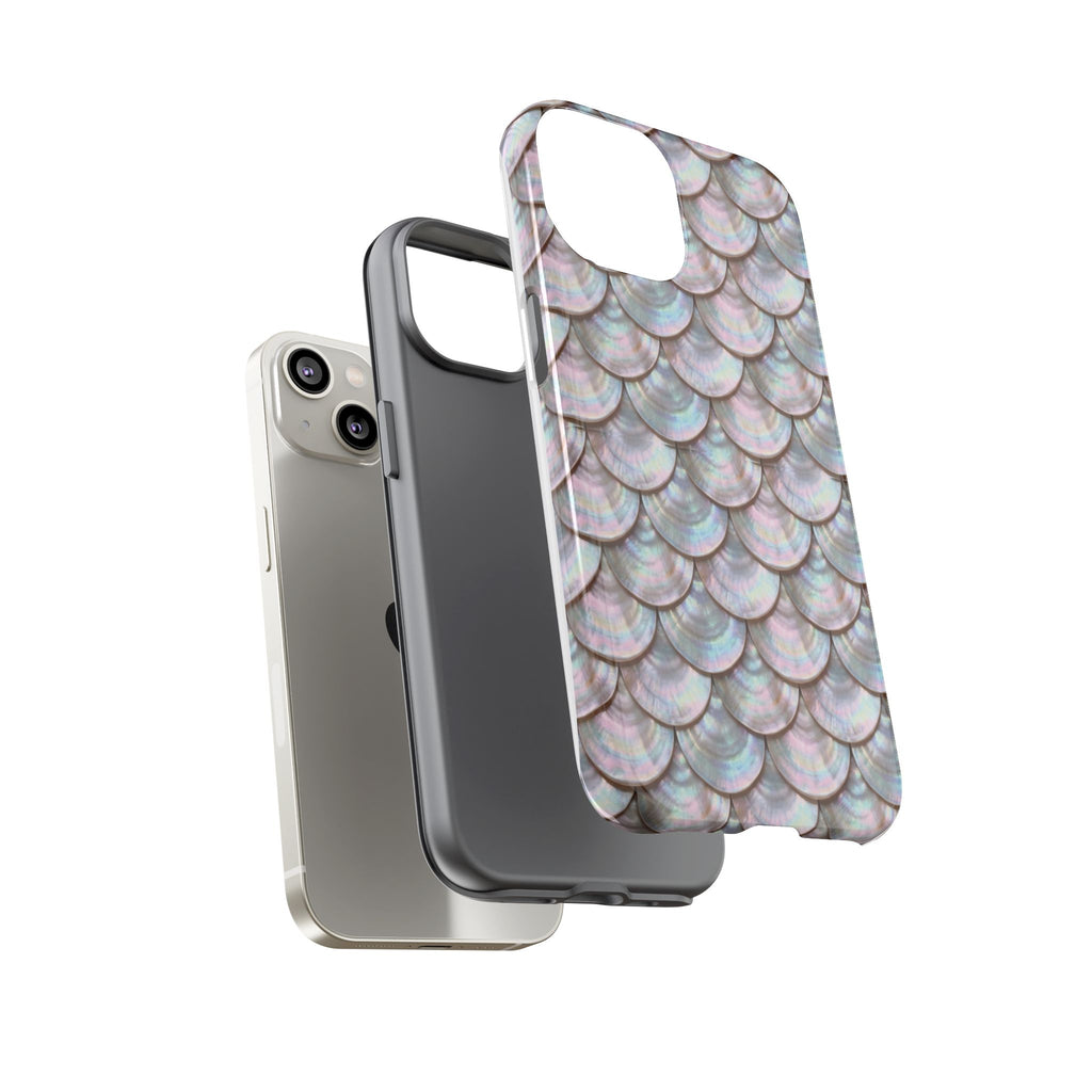 Mother of Pearl Scallop Scale Phone Case — Luxury Galaxy iPhone & Pixel
