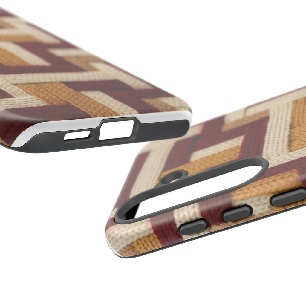 Yarn Pattern Phone Case Cozy Knit Texture Smartphone Protective Cover Elegant Design Mobile Device Cases for Samsung iPhone Pixel Models