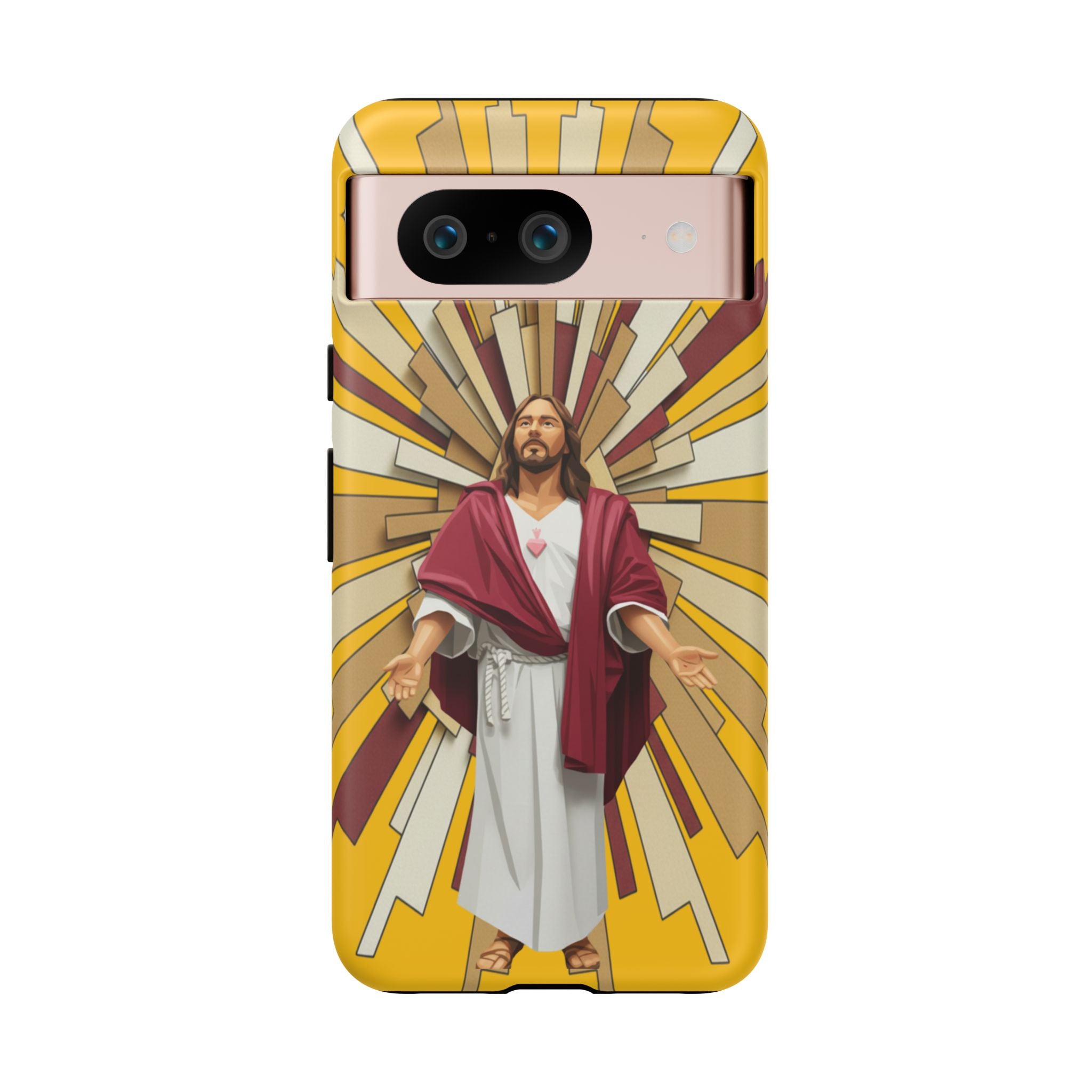 Radiant Jesus Art Phone Case | Christian Faith Inspirational Protective Cover