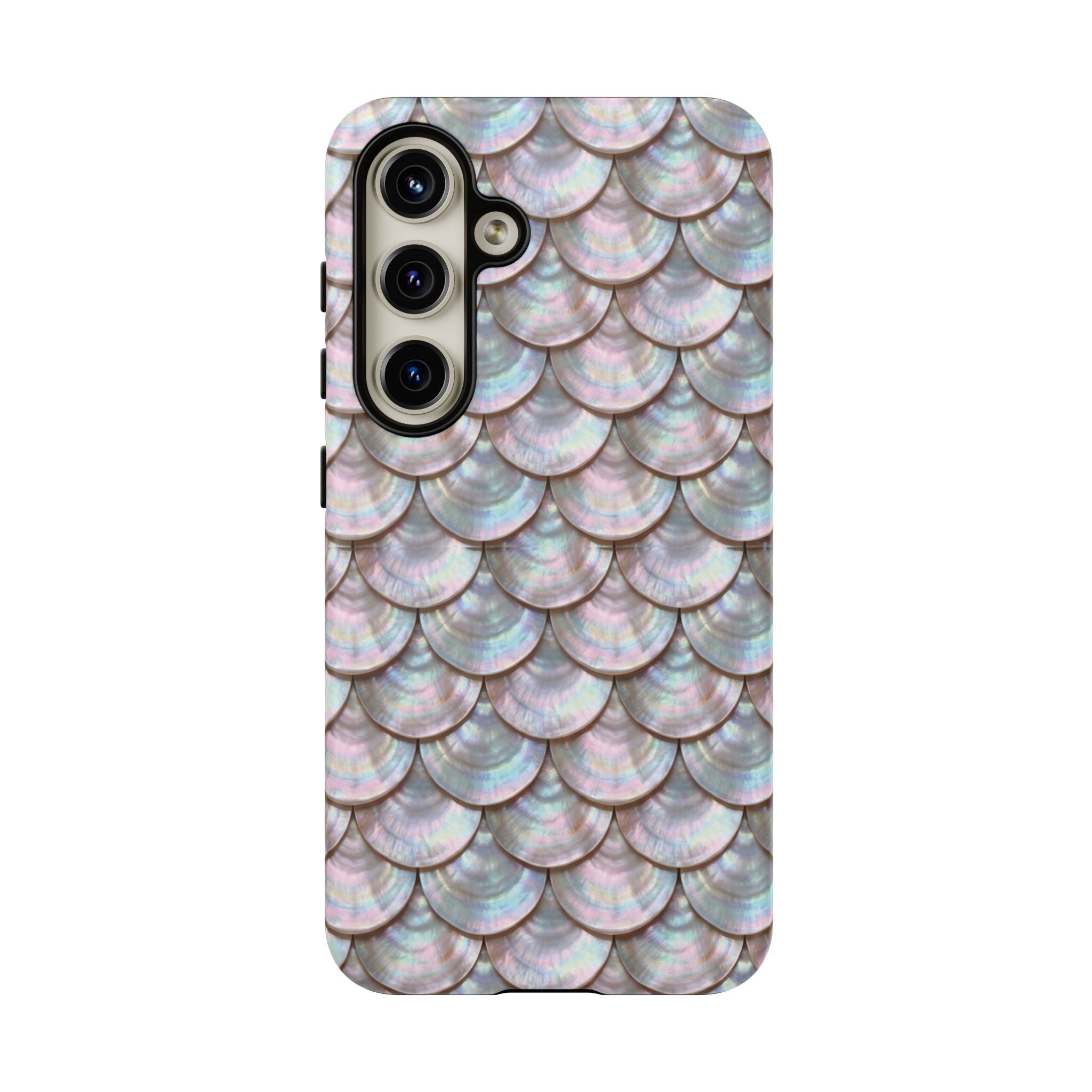 Mother of Pearl Scallop Scale Phone Case — Luxury Galaxy iPhone & Pixel