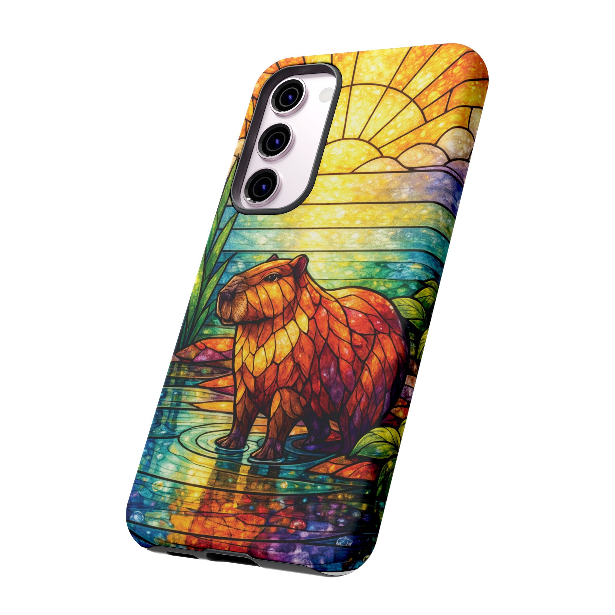 Capybara Stained Glass Galaxy Phone Case — "Tough Cases"