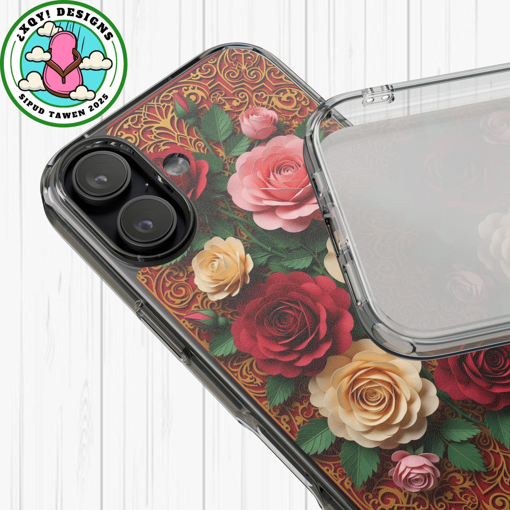 Cut-Paper Rose Bouquet Phone Case