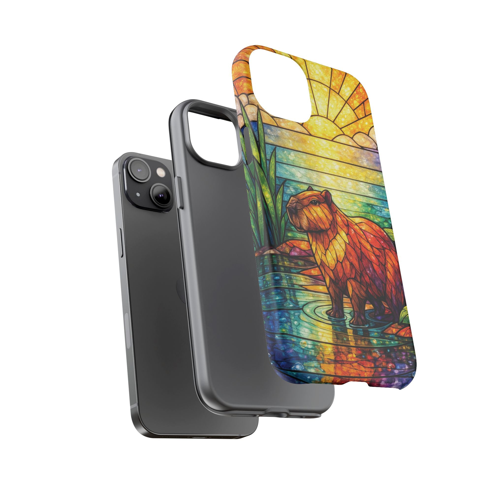 Capybara Stained Glass Galaxy Phone Case — "Tough Cases"