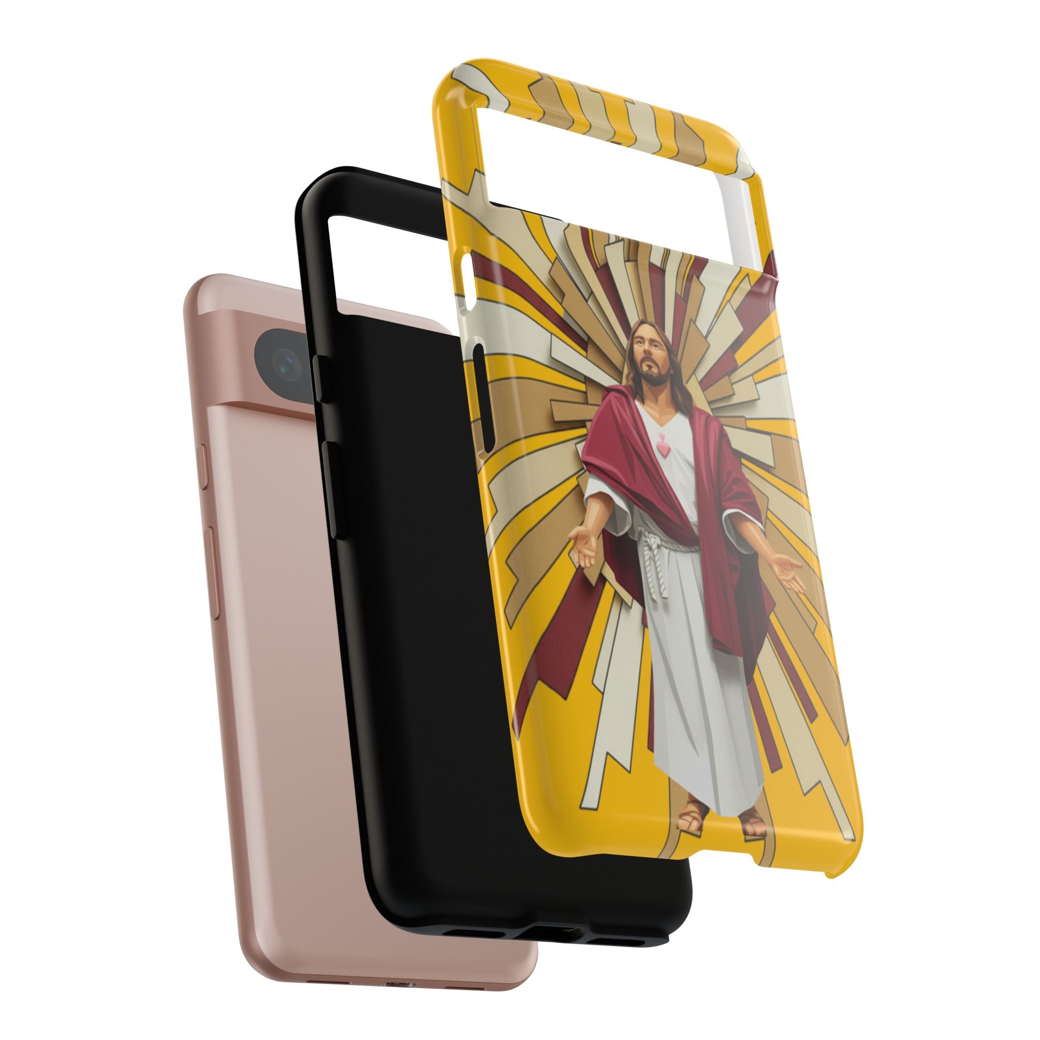 Radiant Jesus Art Phone Case | Christian Faith Inspirational Protective Cover