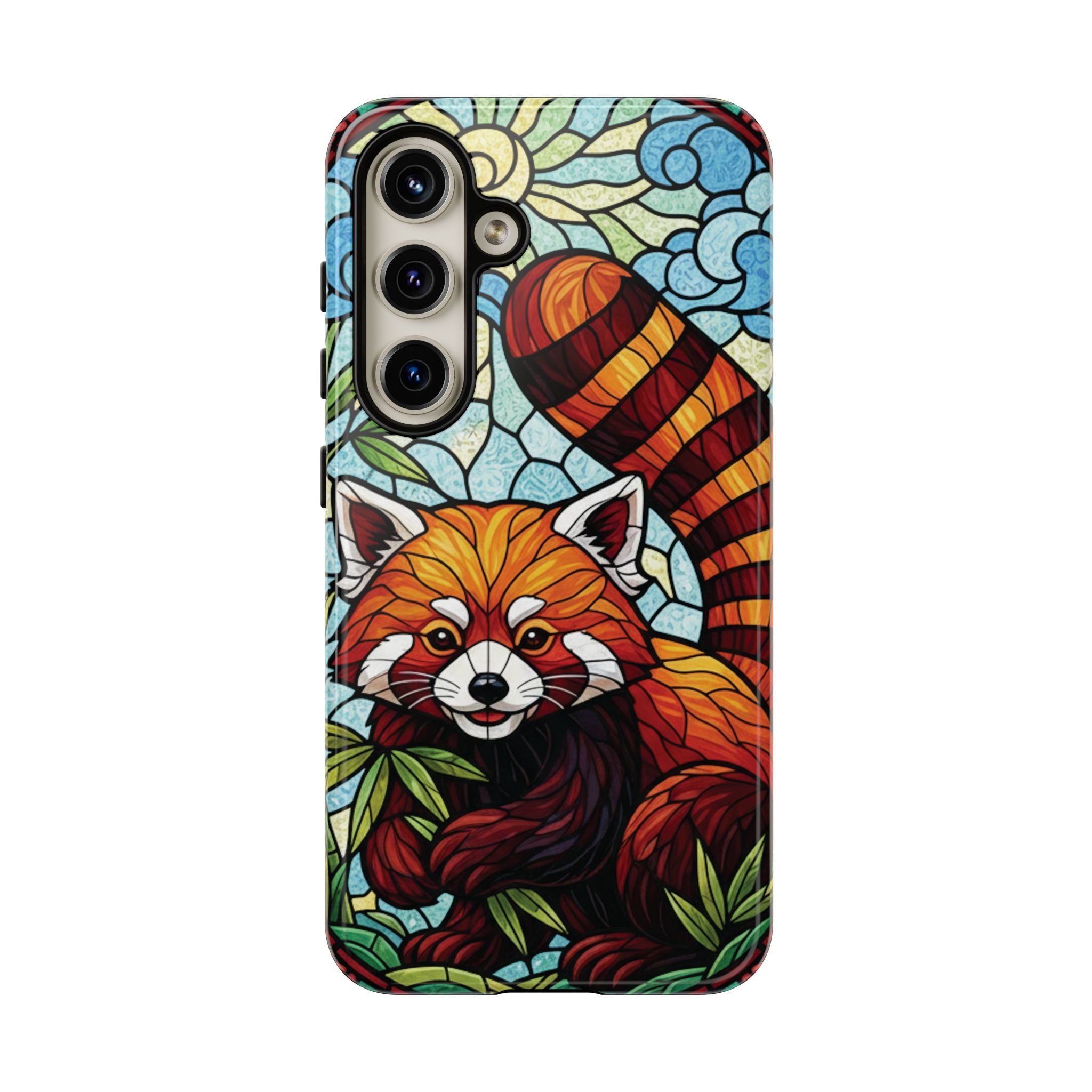 Red Panda Stained Glass Phone Case | Samsung iPhone Pixel