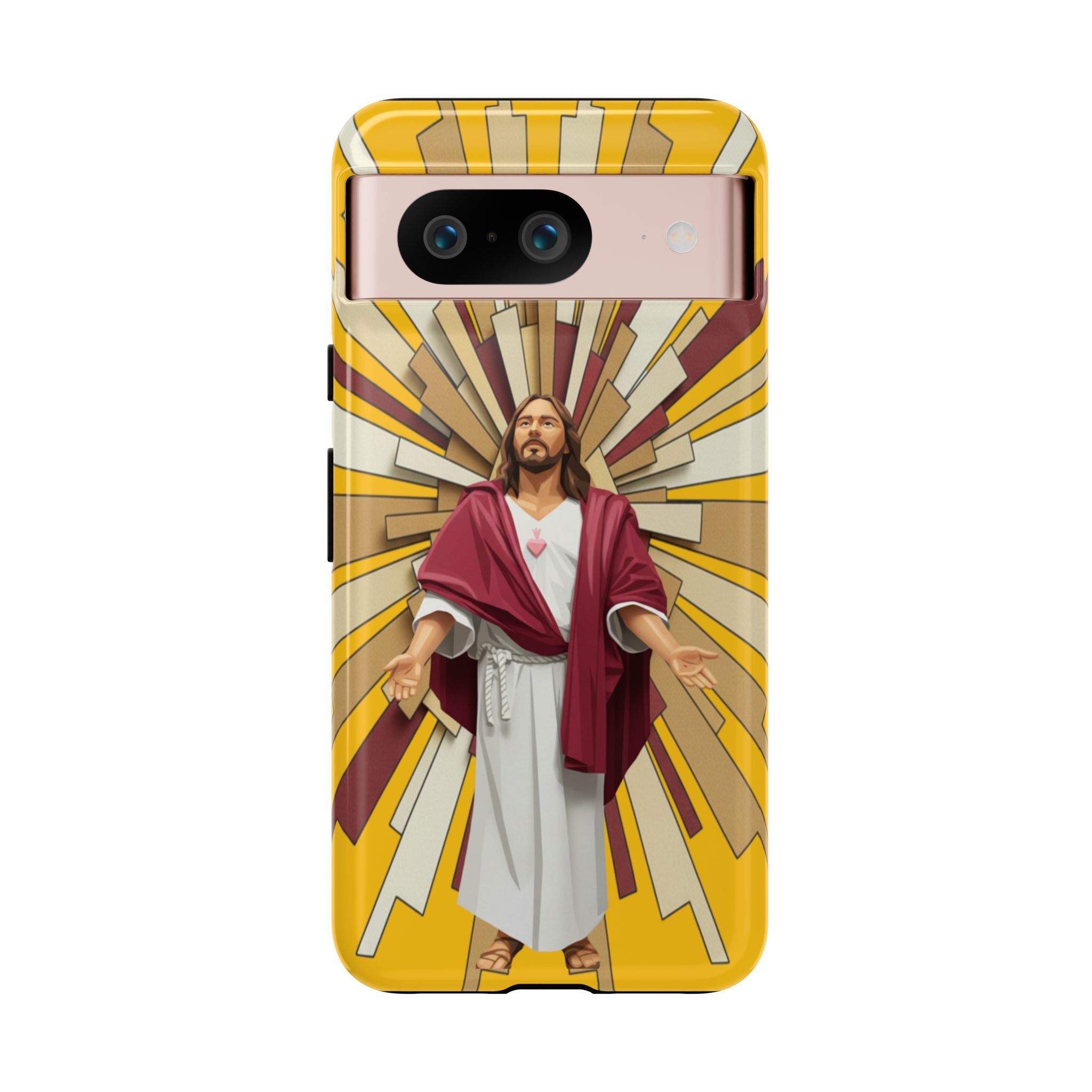 Radiant Jesus Art Phone Case | Christian Faith Inspirational Protective Cover