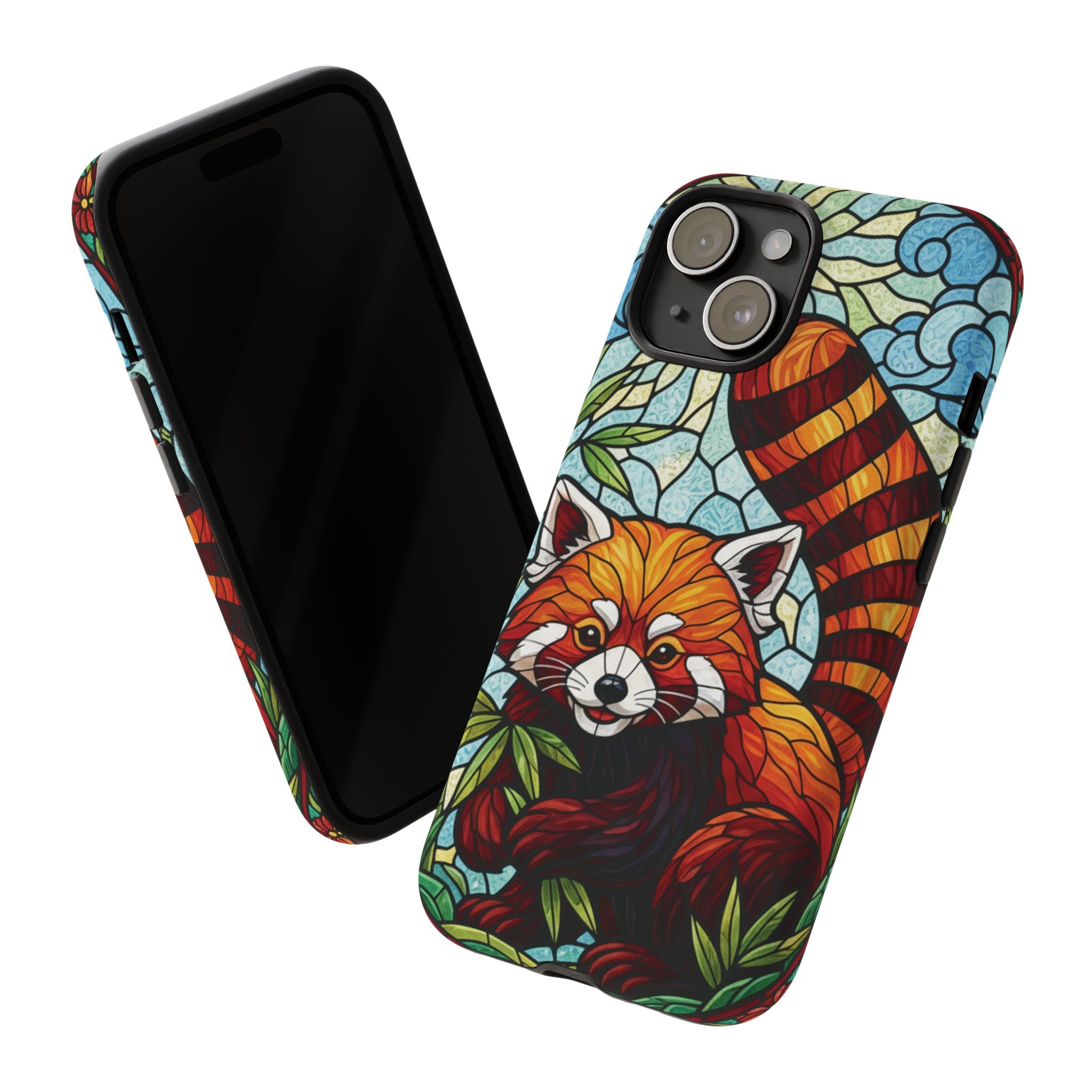 Red Panda Stained Glass Phone Case | Samsung iPhone Pixel