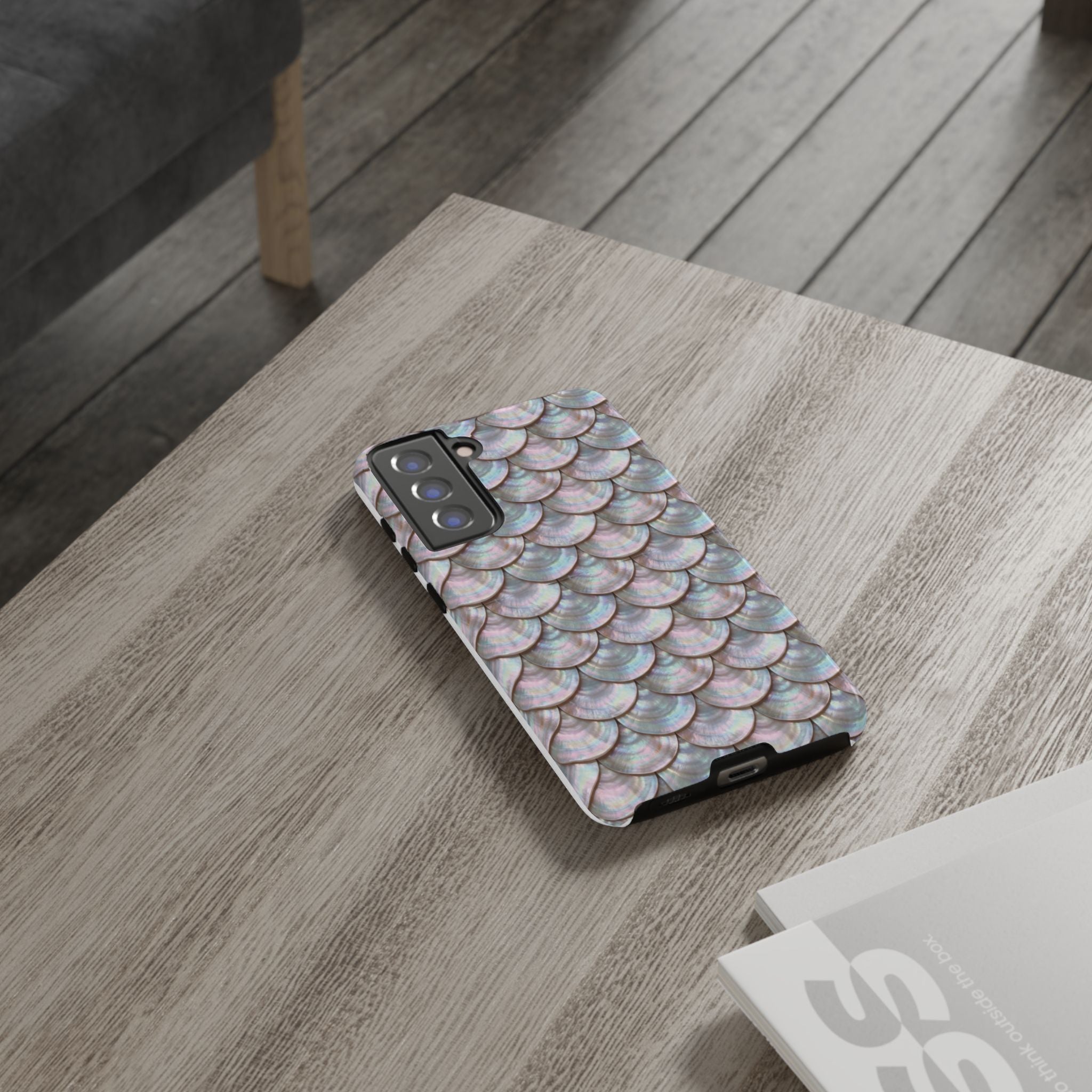 Mother of Pearl Scallop Scale Phone Case — Luxury Galaxy iPhone & Pixel
