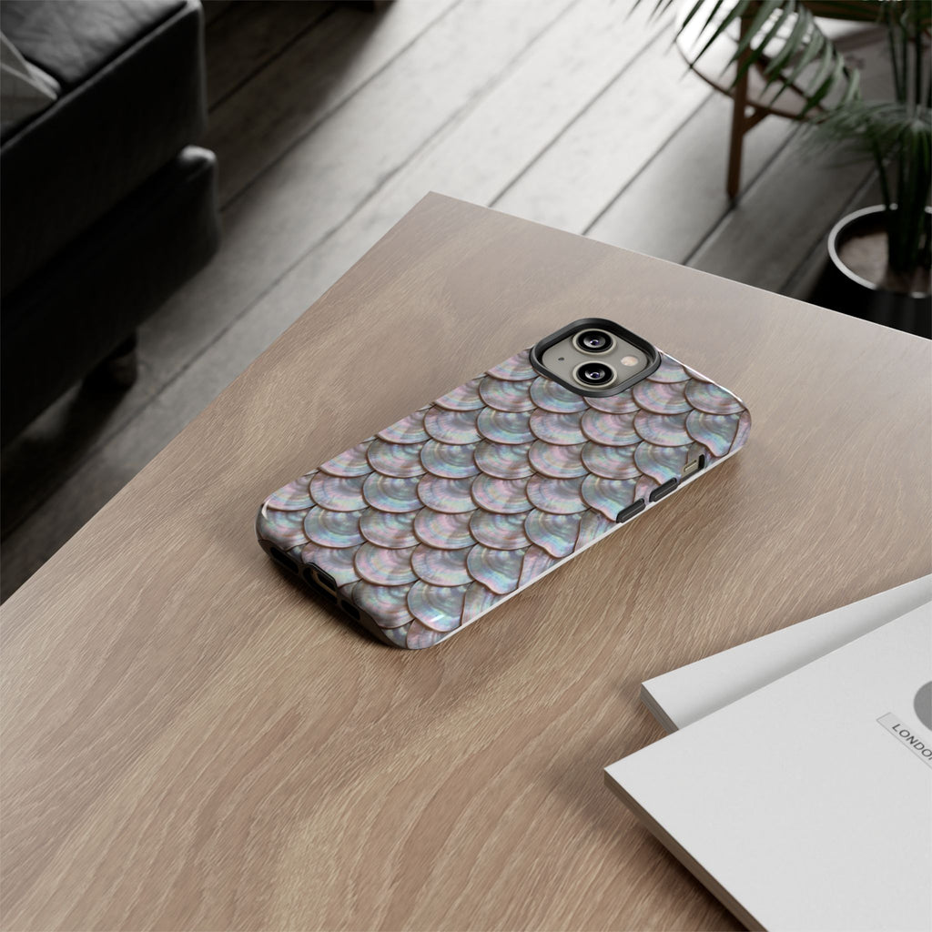 Mother of Pearl Scallop Scale Phone Case — Luxury Galaxy iPhone & Pixel
