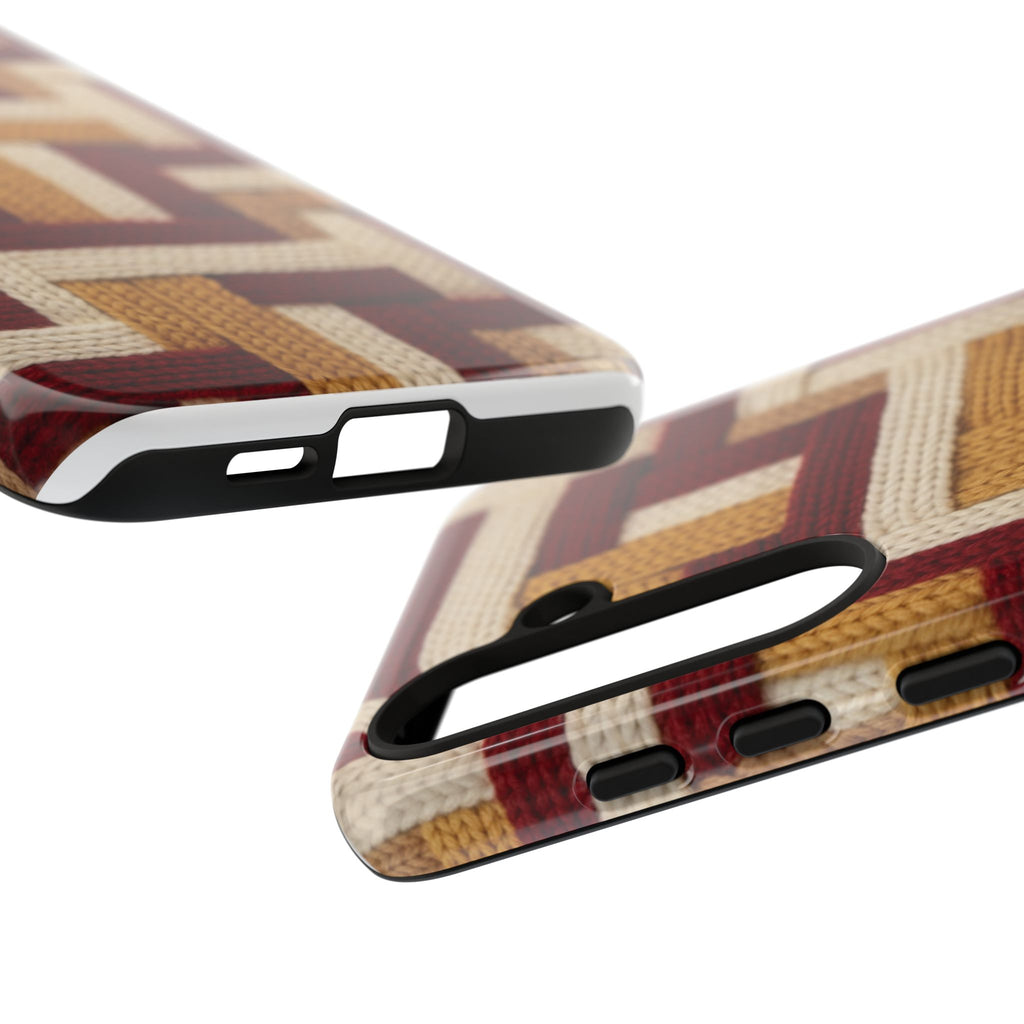 Yarn Pattern Phone Case Cozy Knit Texture Smartphone Protective Cover Elegant Design Mobile Device Cases for Samsung iPhone Pixel Models