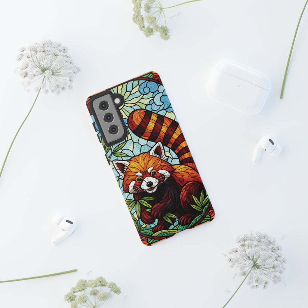Red Panda Stained Glass Phone Case | Samsung iPhone Pixel