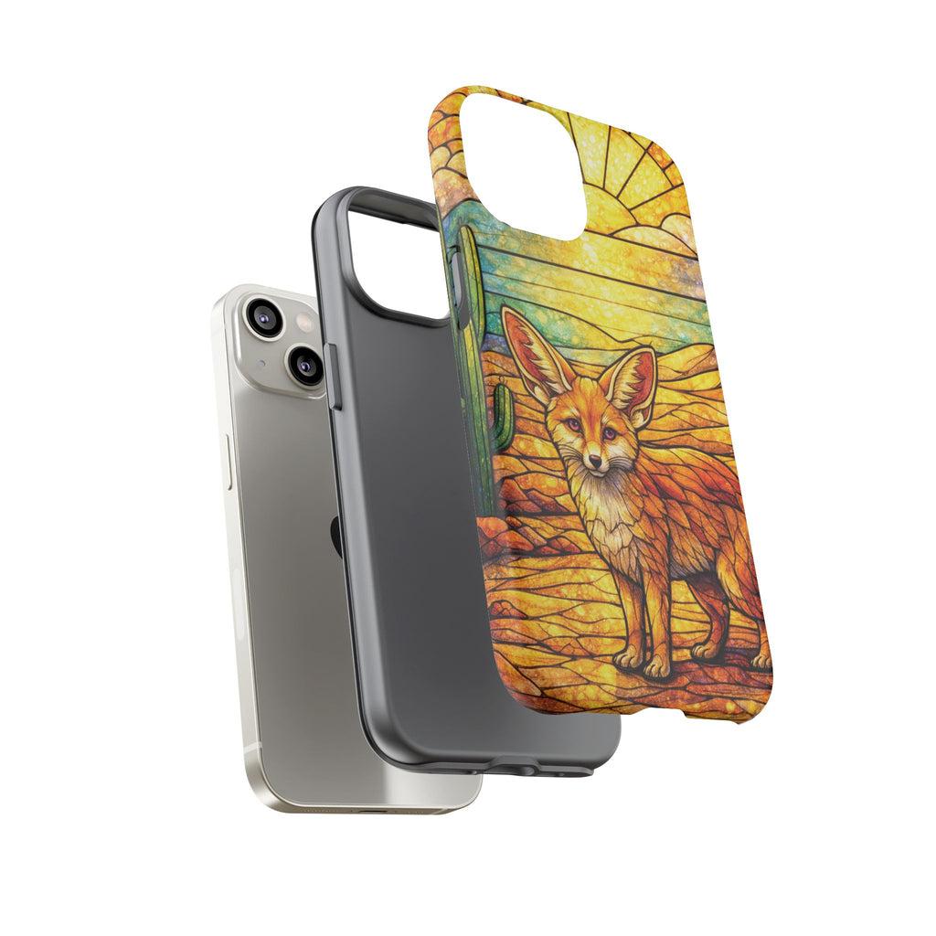 Desert Fox Stained Glass Phone Case — Galaxy & iPhone Pixel Compatible