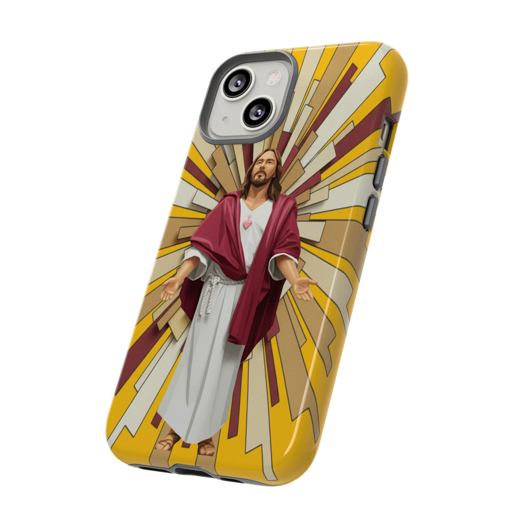 Radiant Jesus Art Phone Case | Christian Faith Inspirational Protective Cover