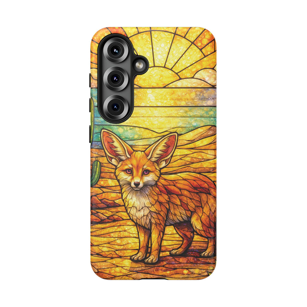 Desert Fox Stained Glass Phone Case — Galaxy & iPhone Pixel Compatible