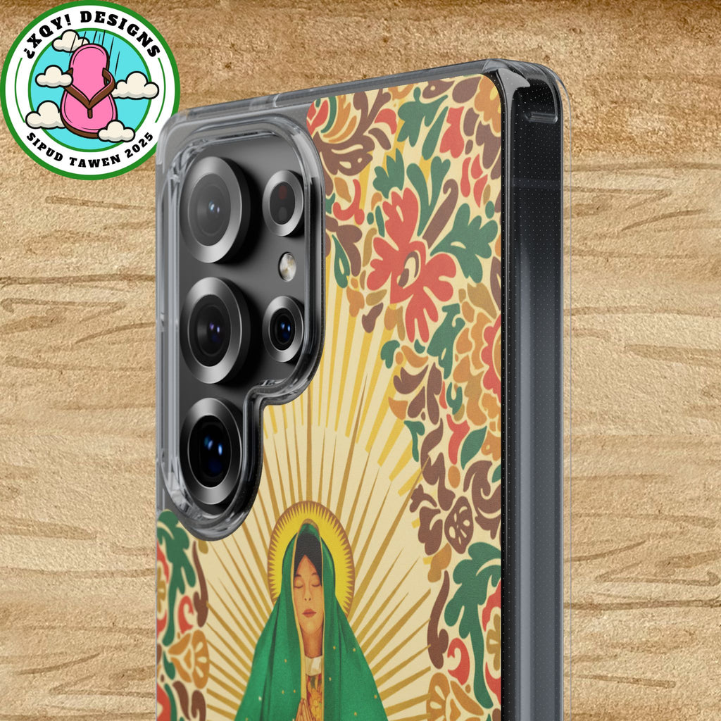 Virgin of Guadalupe Phone Case — Cut-Paper Style Religious Christian iPhone Samsung Pixel