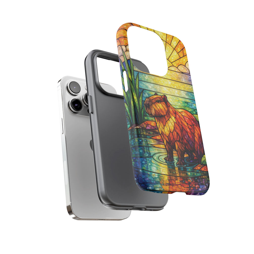 Capybara Stained Glass Galaxy Phone Case — "Tough Cases"
