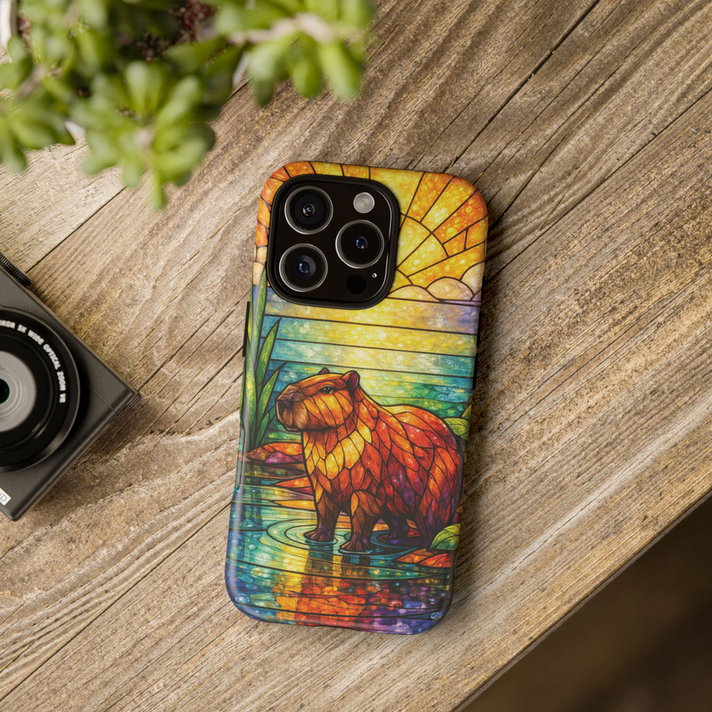 Capybara Stained Glass Galaxy Phone Case — "Tough Cases"