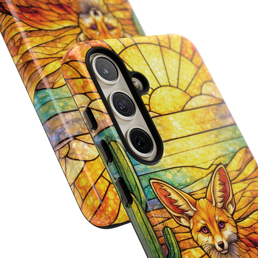 Desert Fox Stained Glass Phone Case — Galaxy & iPhone Pixel Compatible