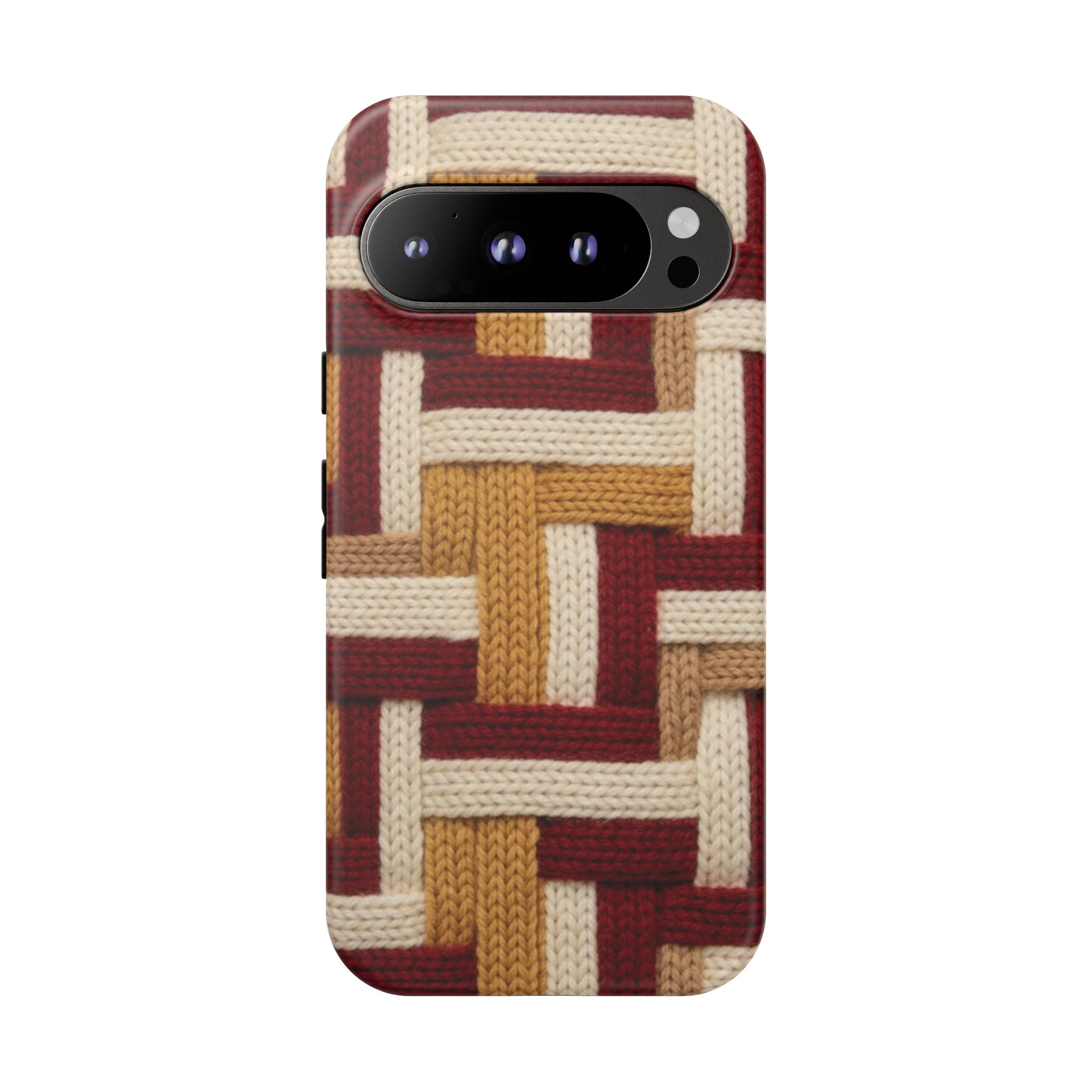 Yarn Pattern Phone Case Cozy Knit Texture Smartphone Protective Cover Elegant Design Mobile Device Cases for Samsung iPhone Pixel Models