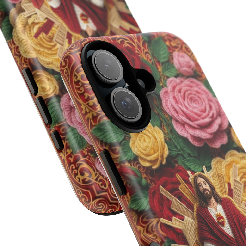 Jesus Resurrection faux-yarn phone case | Resurrection artwork phone case