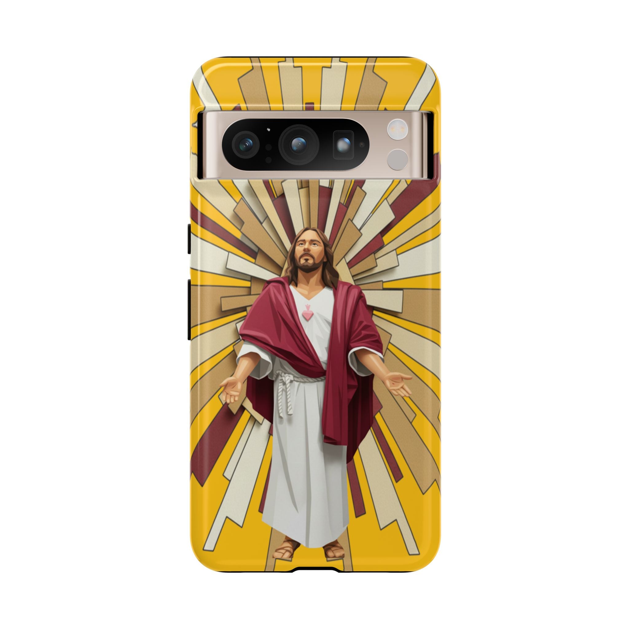 Radiant Jesus Art Phone Case | Christian Faith Inspirational Protective Cover