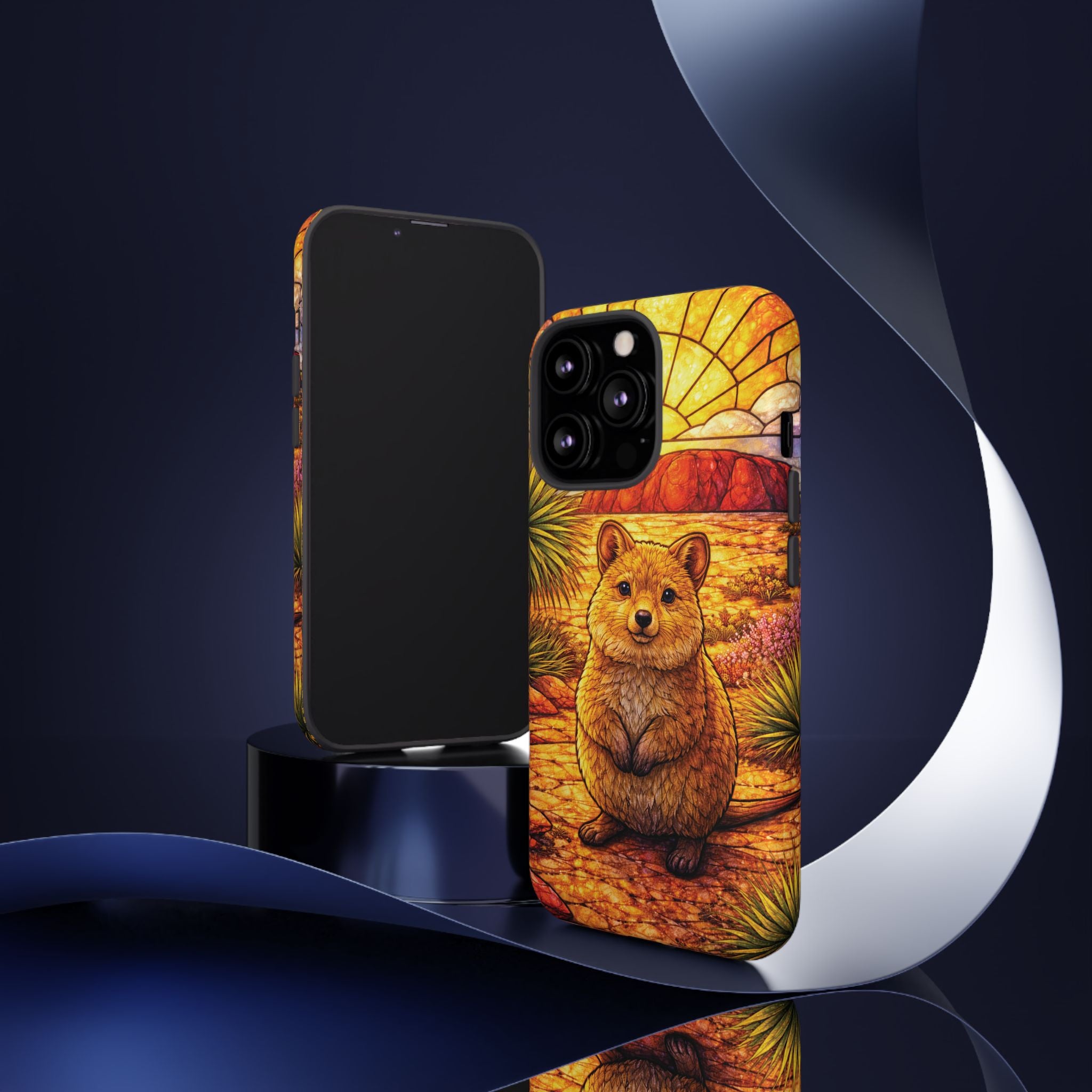 Quokka Stained-Glass Phone Case — Galaxy, iPhone & Pixel