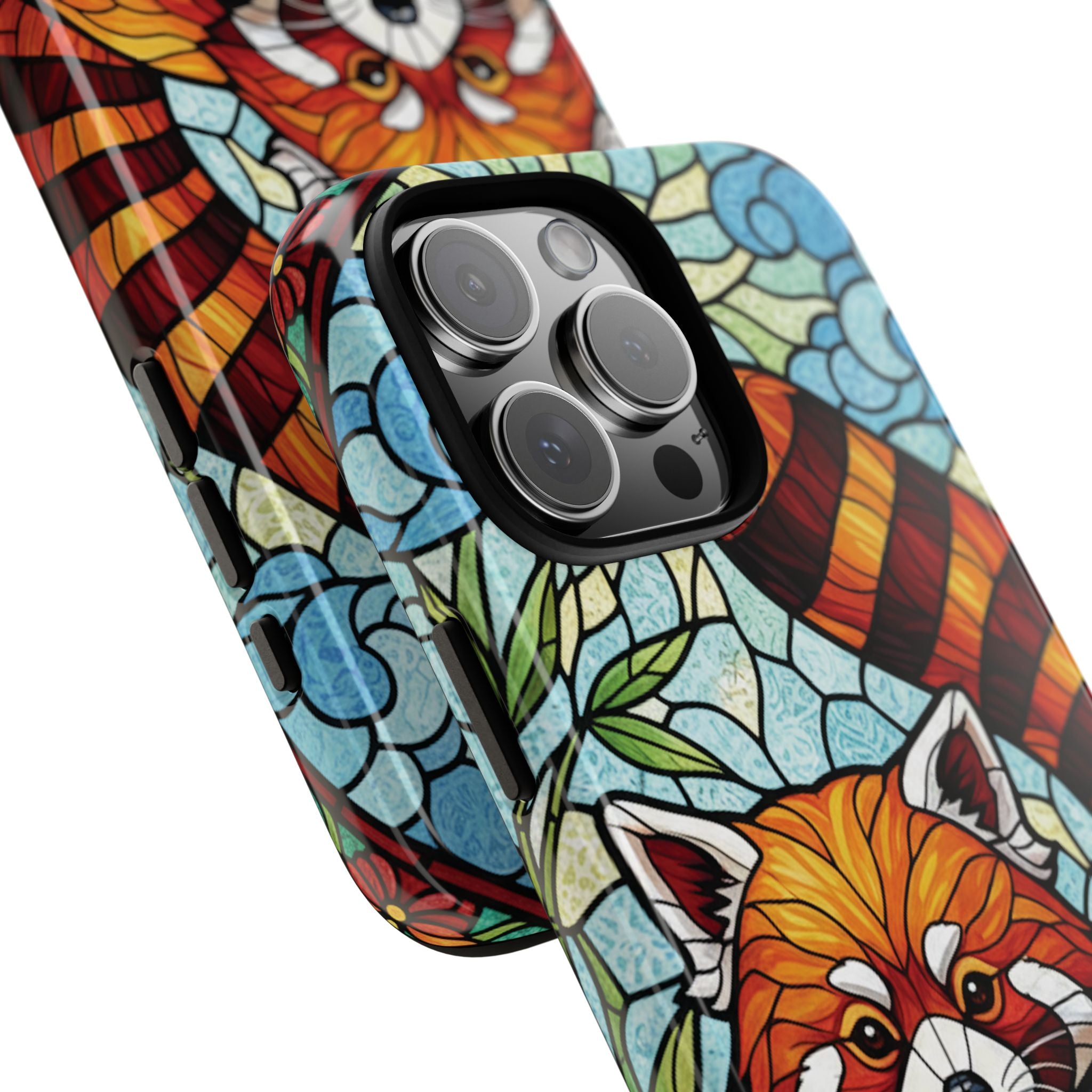 Red Panda Stained Glass Phone Case | Samsung iPhone Pixel