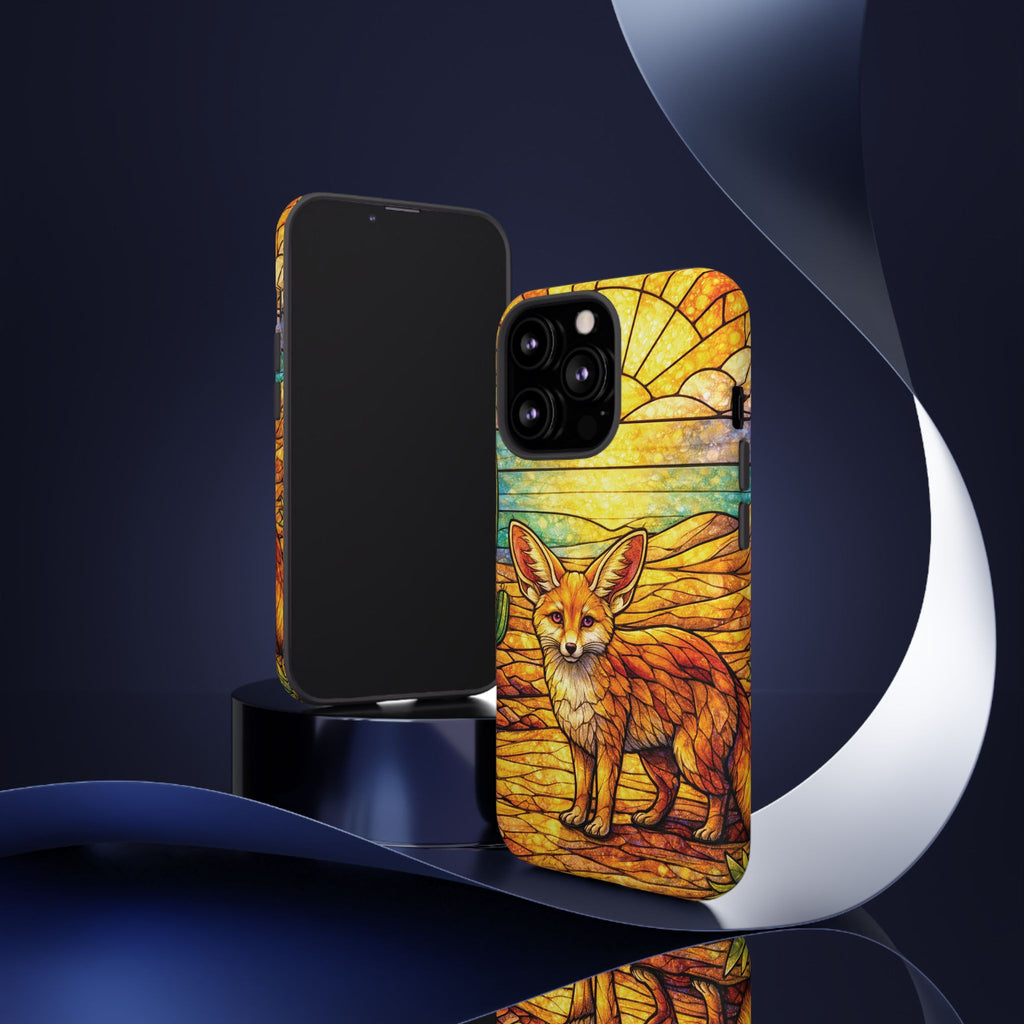 Desert Fox Stained Glass Phone Case — Galaxy & iPhone Pixel Compatible