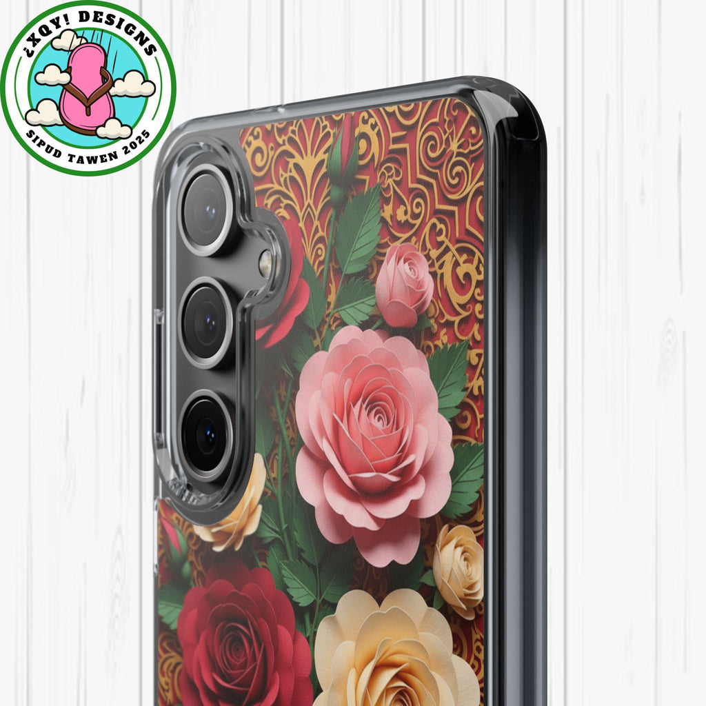 Cut-Paper Rose Bouquet Phone Case