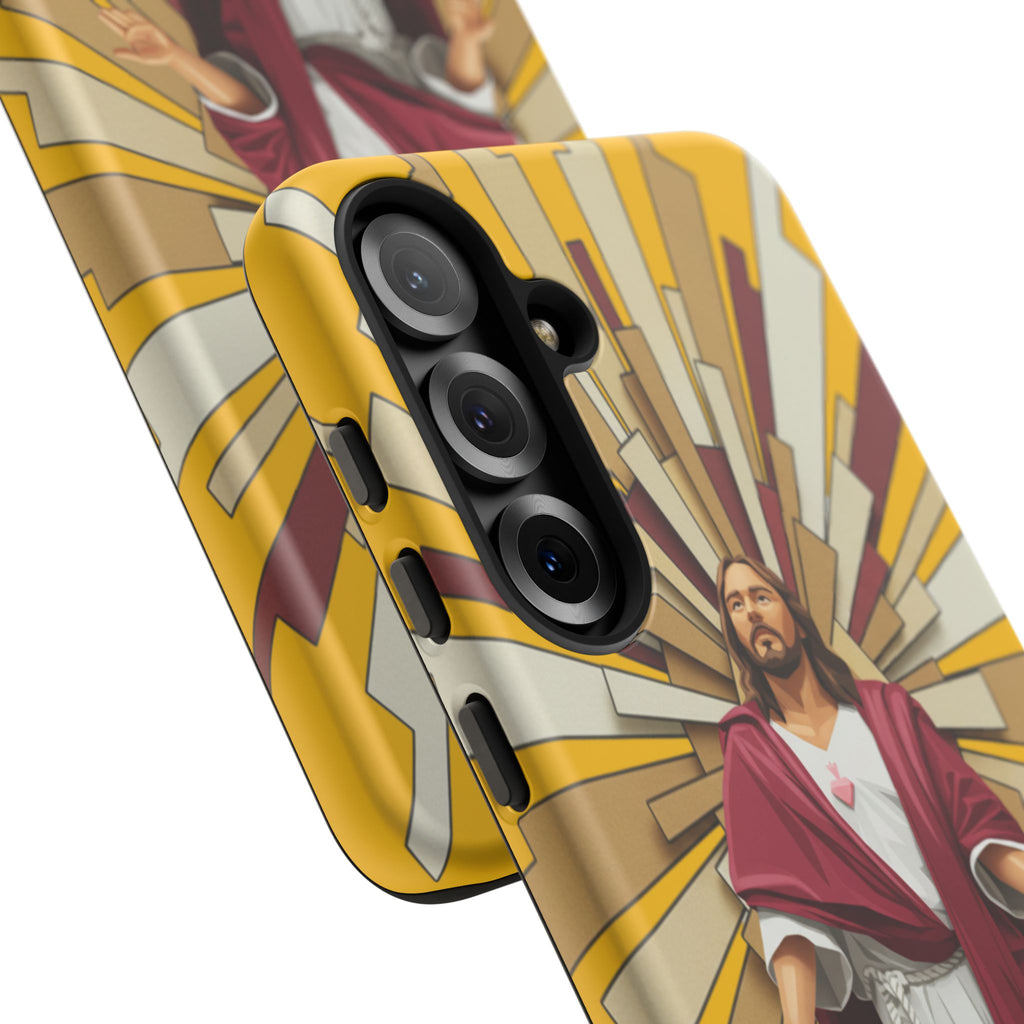 Radiant Jesus Art Phone Case | Christian Faith Inspirational Protective Cover