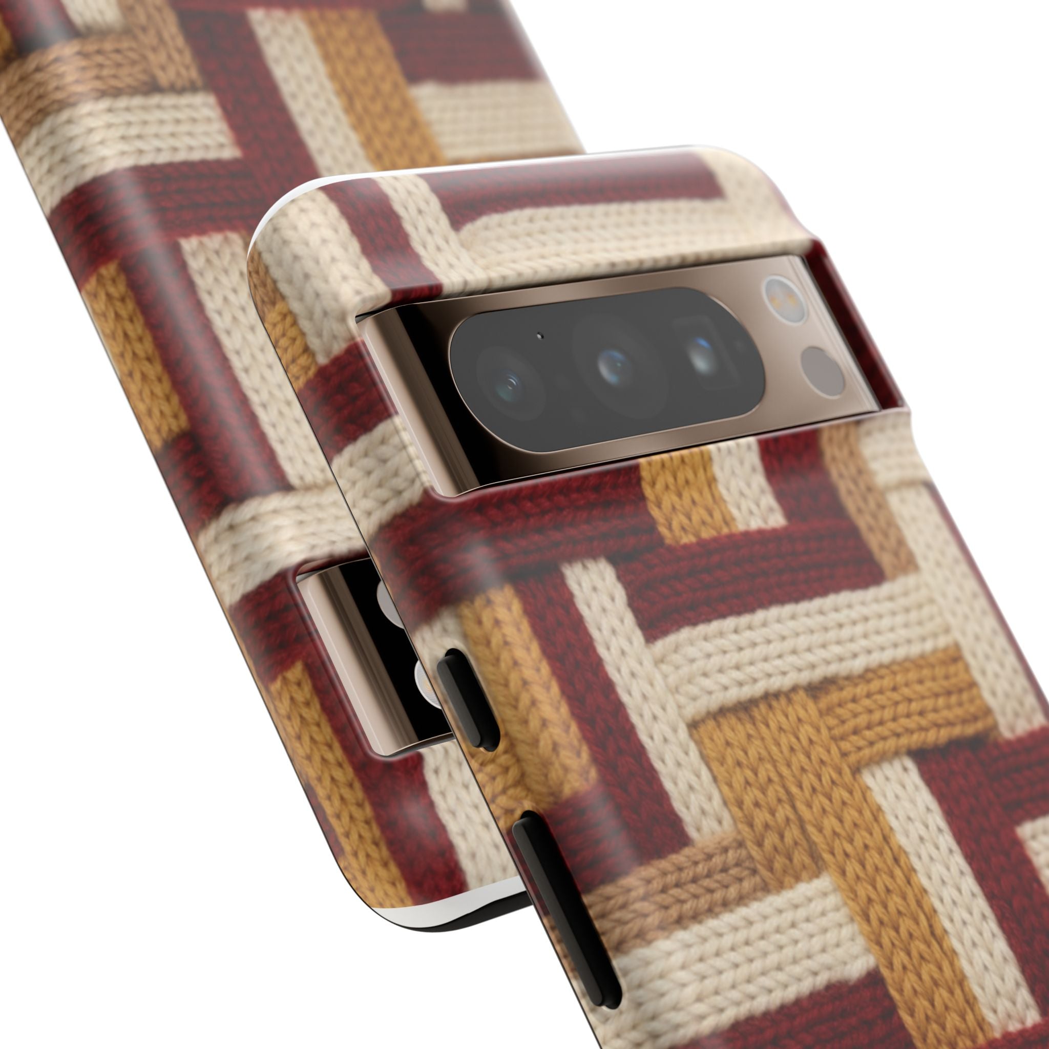 Yarn Pattern Phone Case Cozy Knit Texture Smartphone Protective Cover Elegant Design Mobile Device Cases for Samsung iPhone Pixel Models