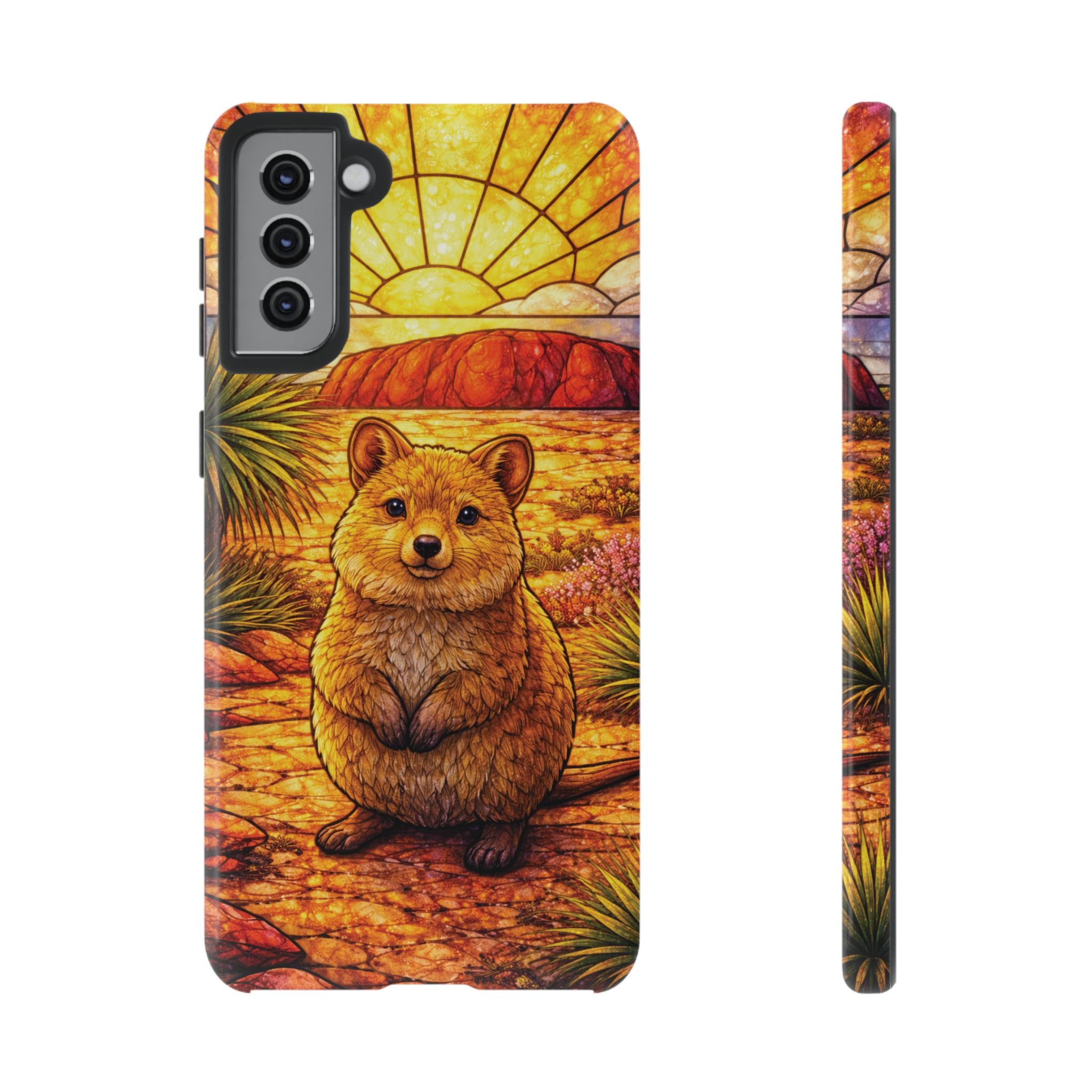 Quokka Stained-Glass Phone Case — Galaxy, iPhone & Pixel