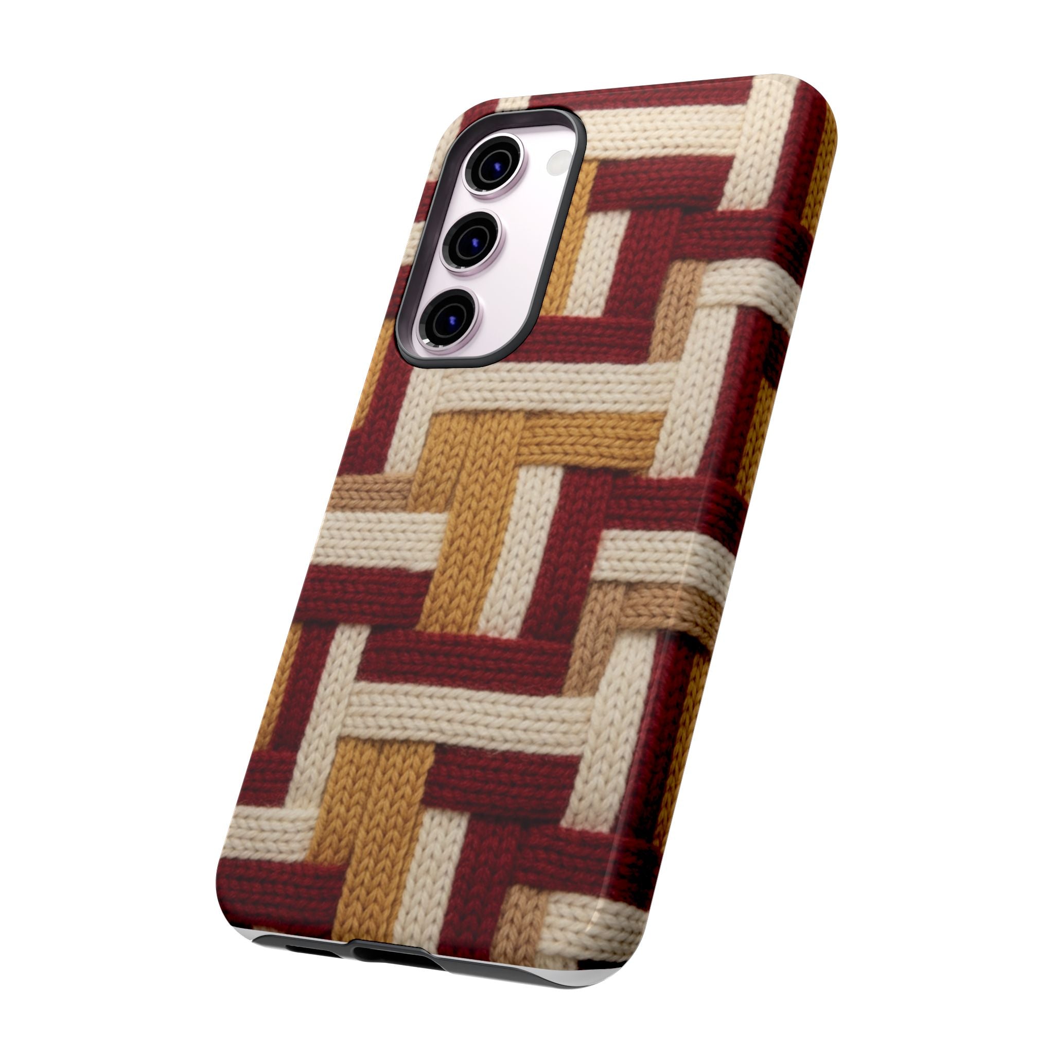 Yarn Pattern Phone Case Cozy Knit Texture Smartphone Protective Cover Elegant Design Mobile Device Cases for Samsung iPhone Pixel Models