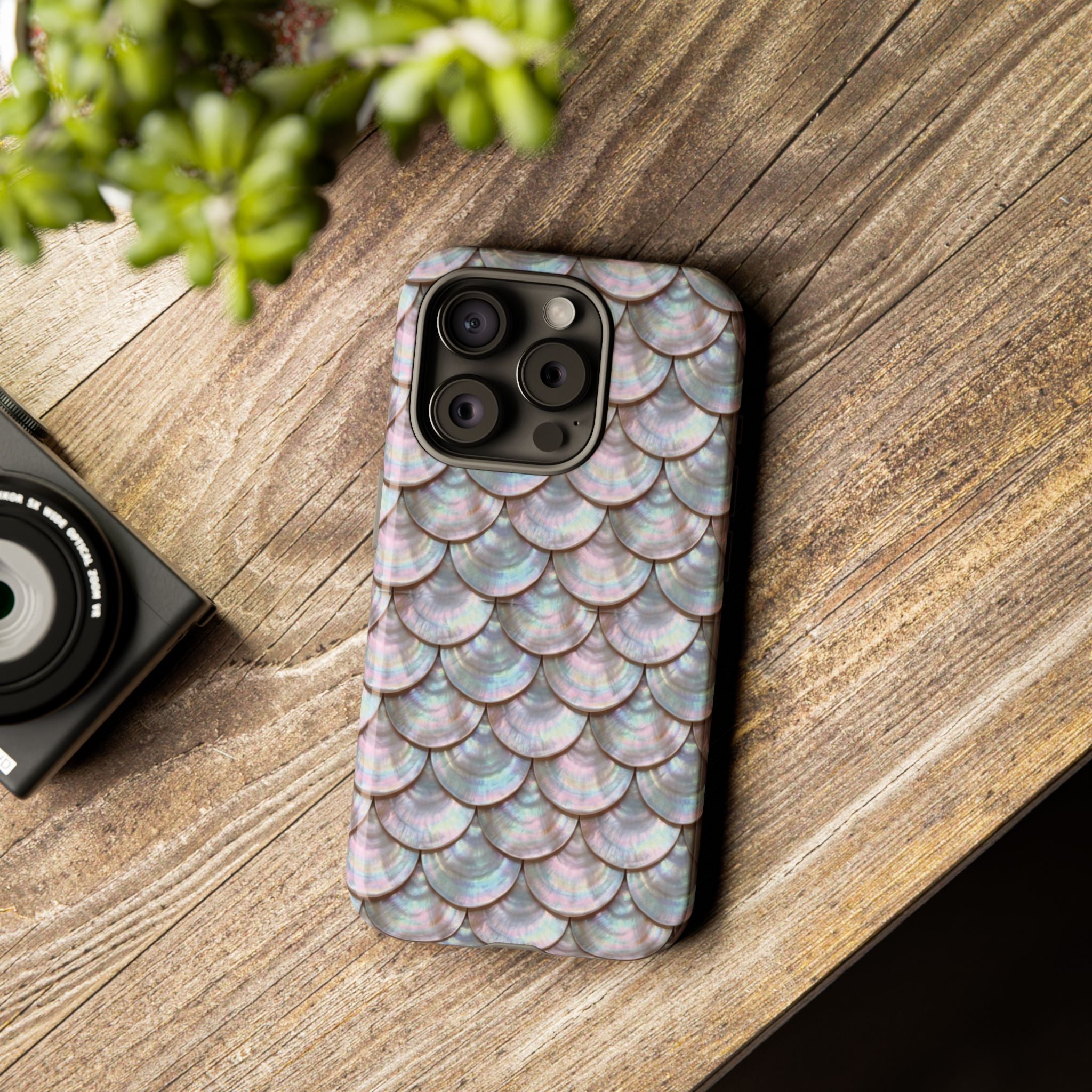 Mother of Pearl Scallop Scale Phone Case — Luxury Galaxy iPhone & Pixel