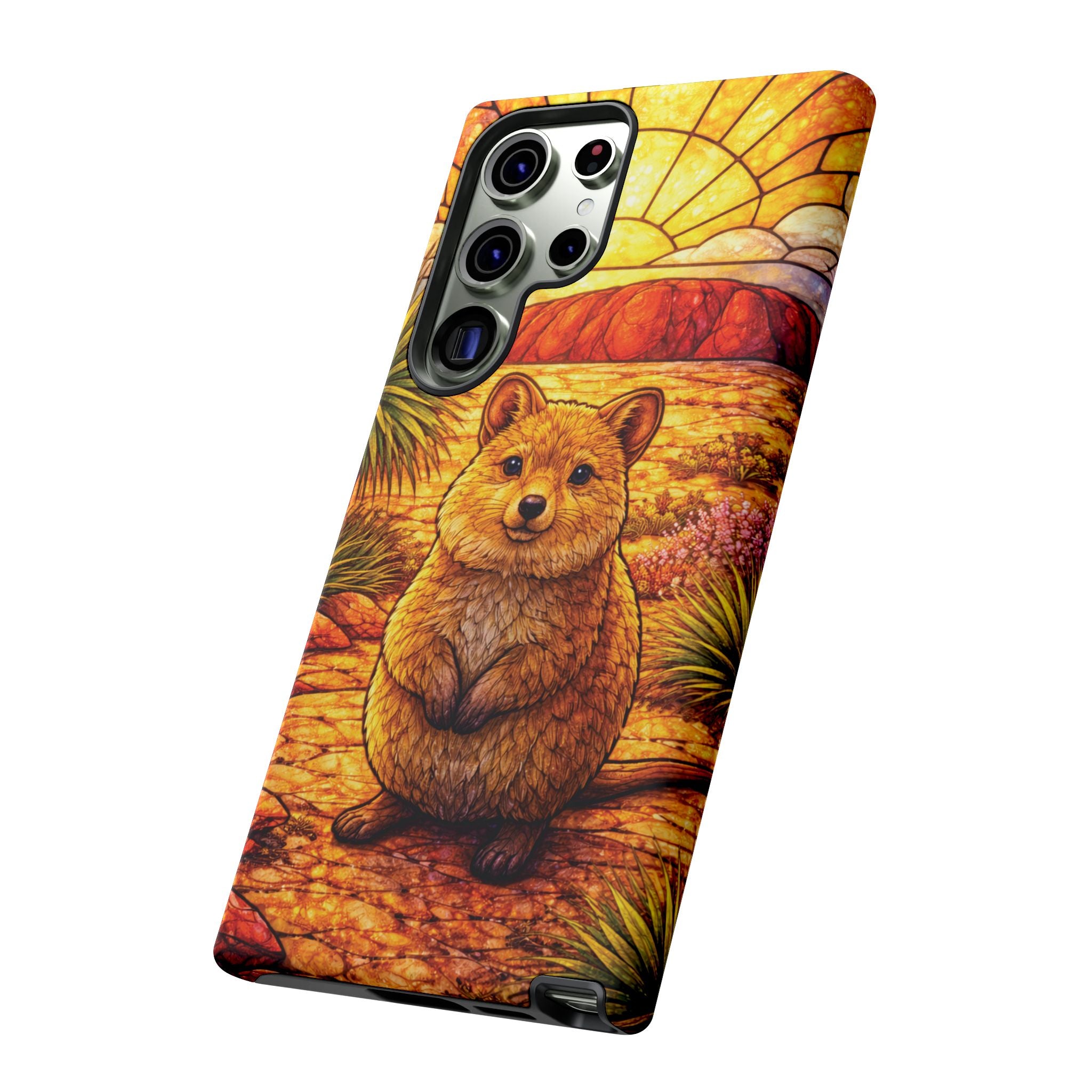 Quokka Stained-Glass Phone Case — Galaxy, iPhone & Pixel
