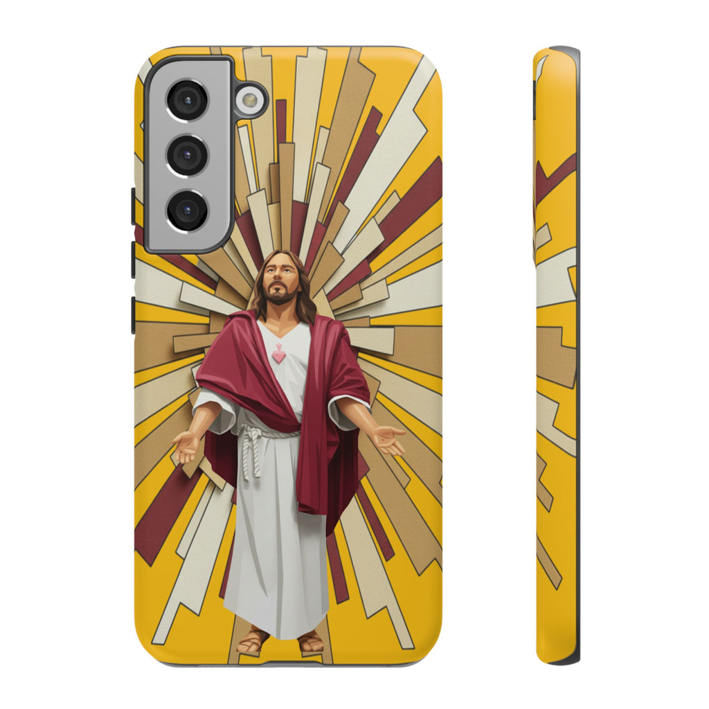 Radiant Jesus Art Phone Case | Christian Faith Inspirational Protective Cover