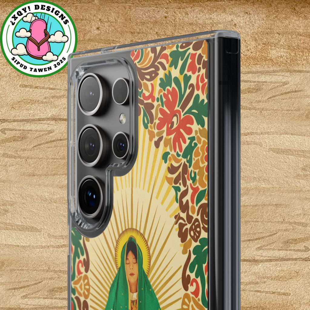 Virgin of Guadalupe Phone Case — Cut-Paper Style Religious Christian iPhone Samsung Pixel