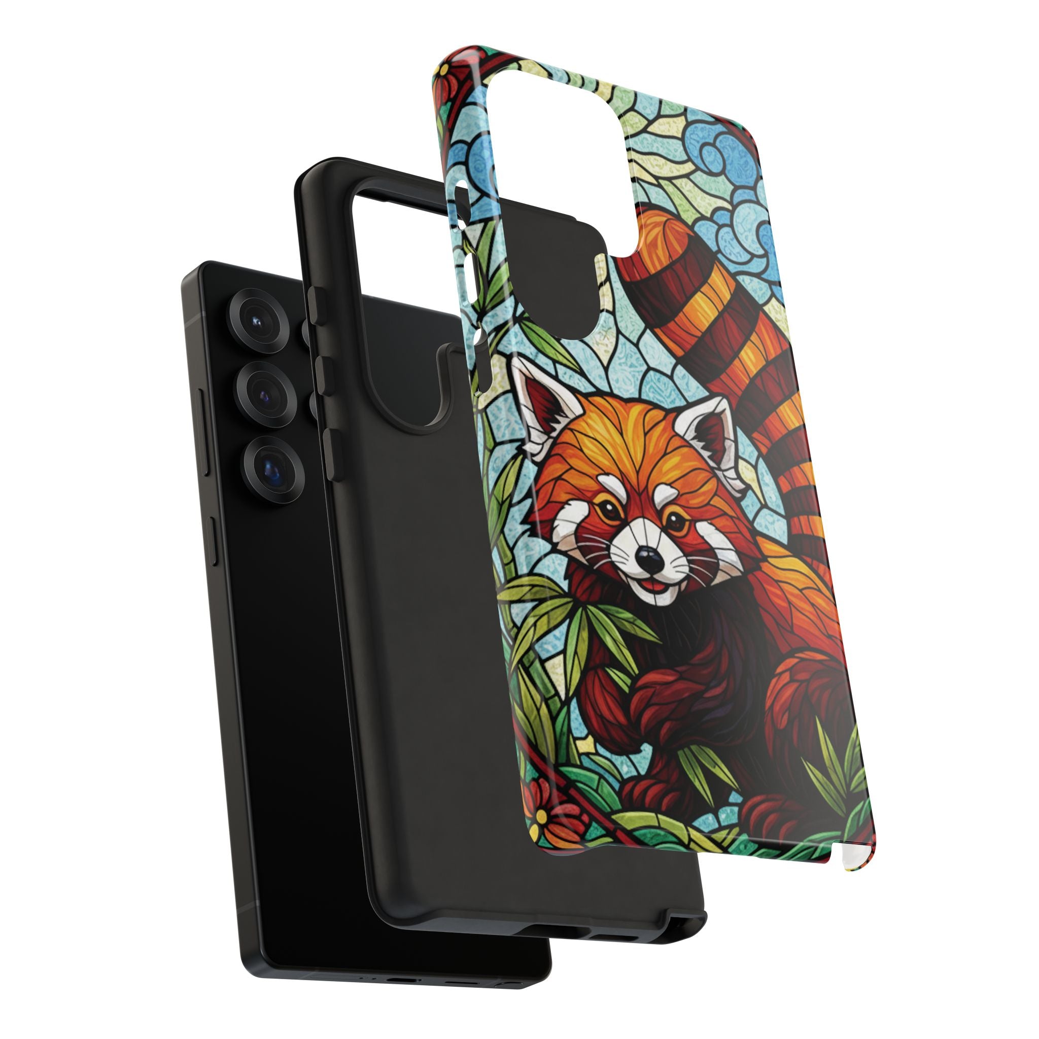 Red Panda Stained Glass Phone Case | Samsung iPhone Pixel