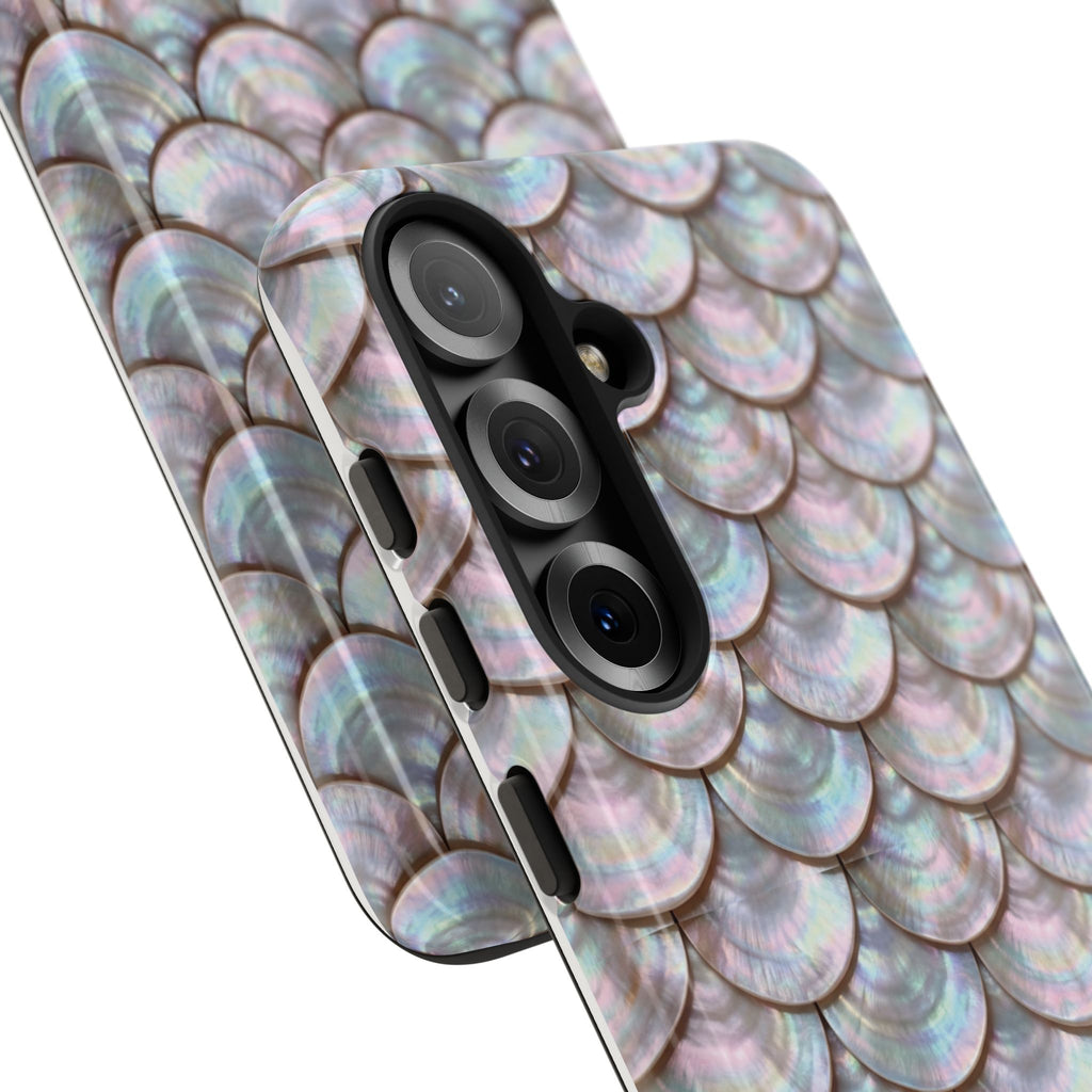 Mother of Pearl Scallop Scale Phone Case — Luxury Galaxy iPhone & Pixel