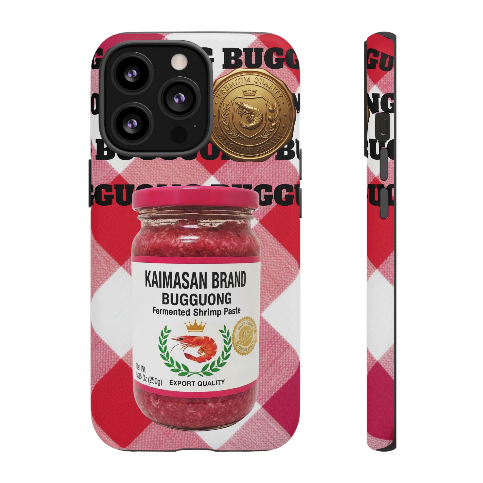 Red Gingham Phone Case Filipino Food Lover Gingham Pattern Phone Accessory Foodie Philippine Cuisine Lover Gift for Foodies