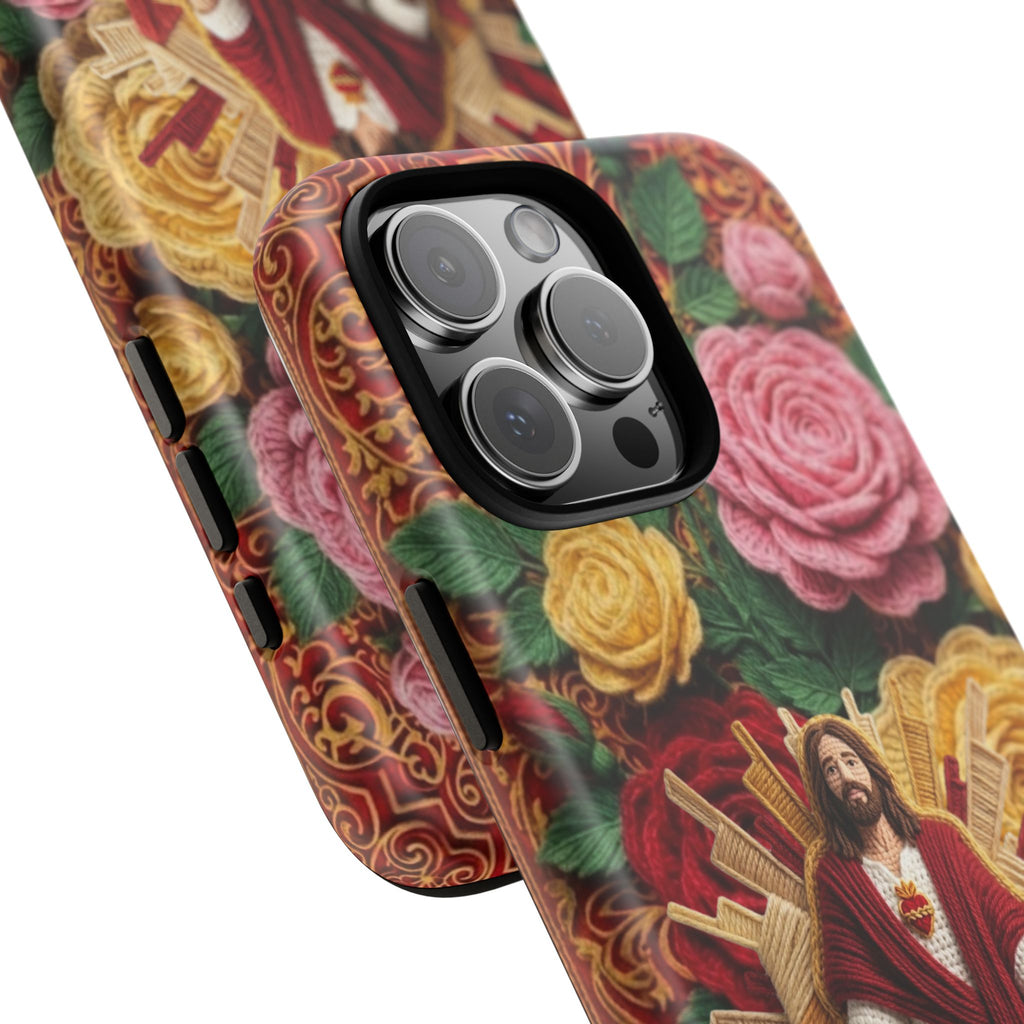 Jesus Resurrection faux-yarn phone case | Resurrection artwork phone case